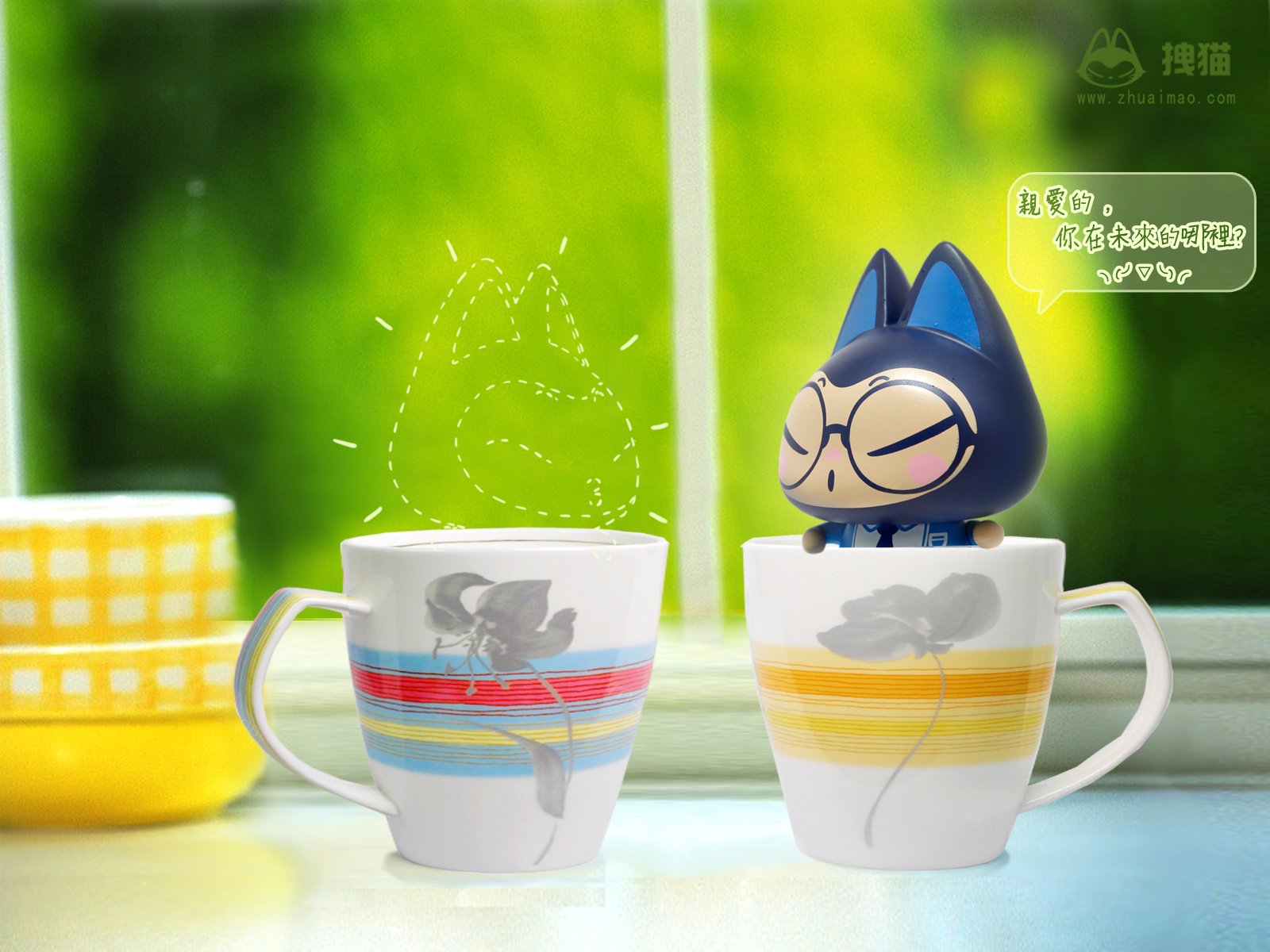 动漫,卖萌,可爱,手绘,唯美,拽猫,光棍节,儿童桌面专用