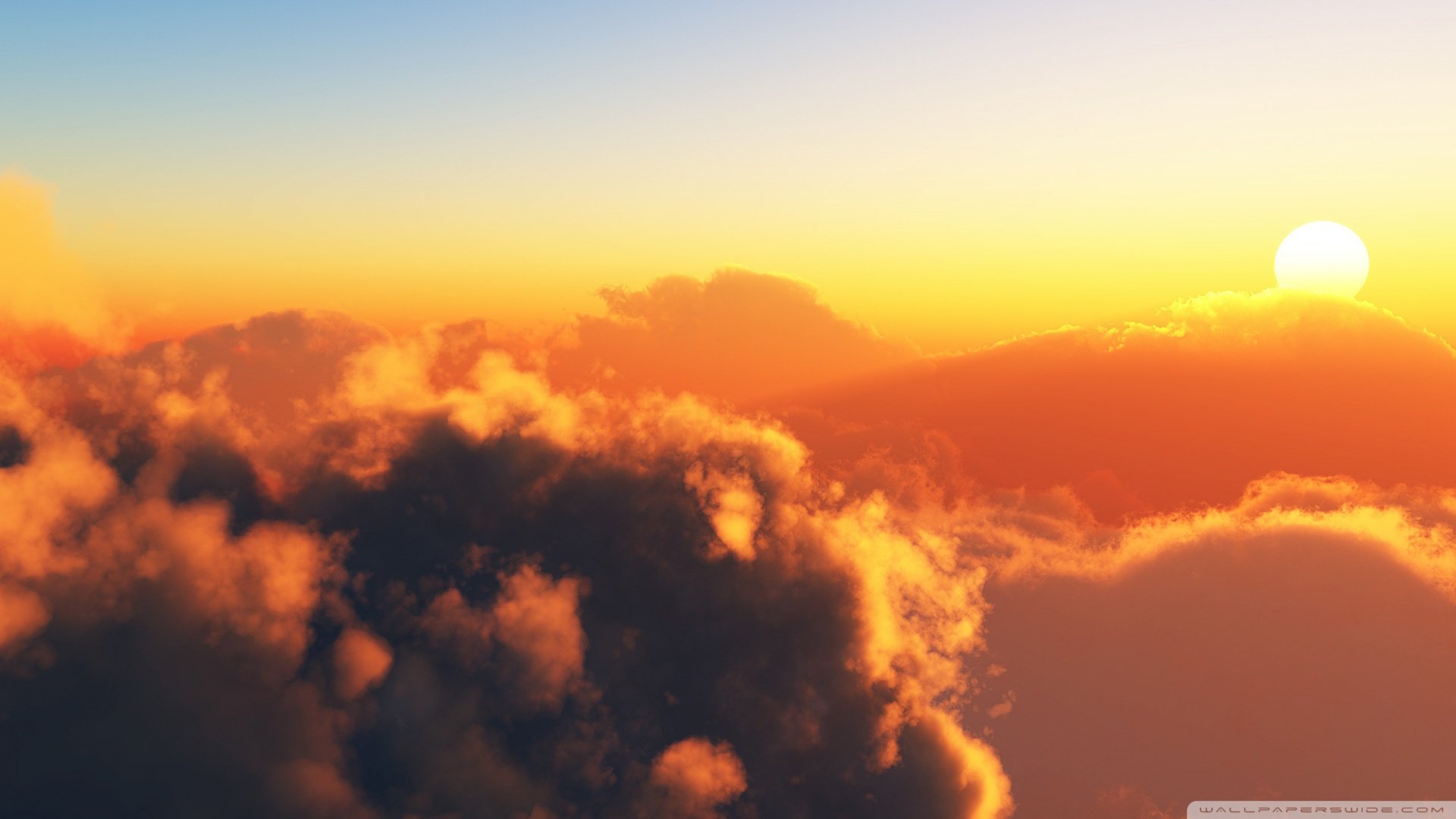 风景,落日余晖,晚霞,儿童桌面专用