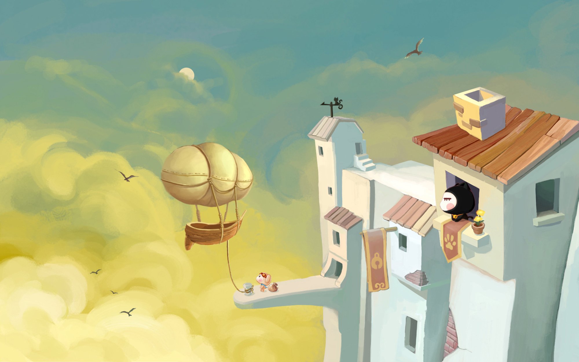 动漫,小左小右,可爱,萌系,儿童桌面专用