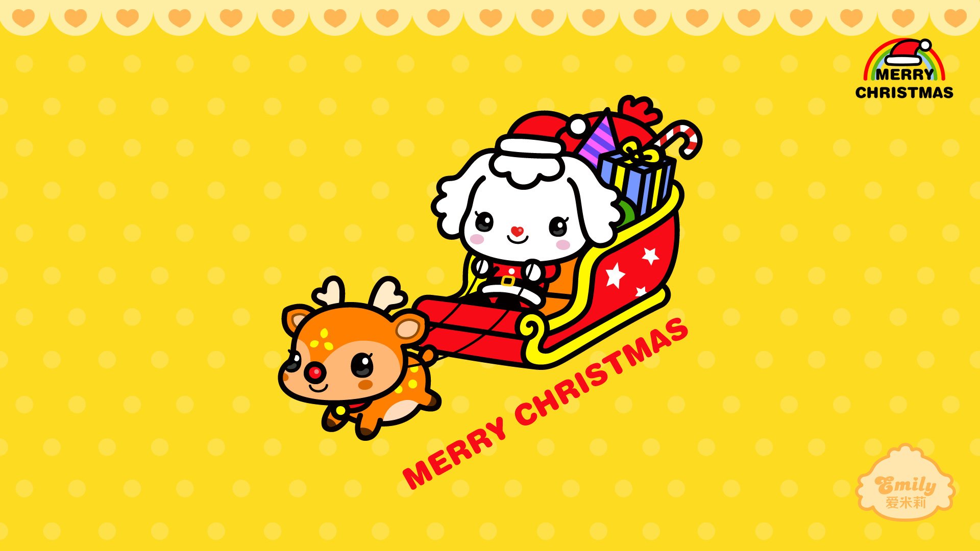 动漫,可爱,动画,手绘,圣诞节,爱米莉,儿童桌面专用