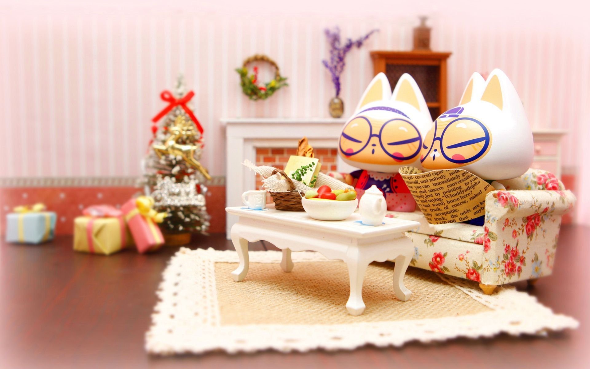 动漫,可爱,动画,手绘,圣诞节,拽猫,儿童桌面专用