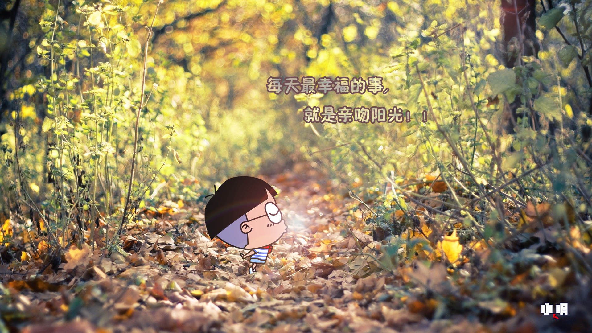 动漫,卡通,小明,手绘,励志,可爱,儿童桌面专用