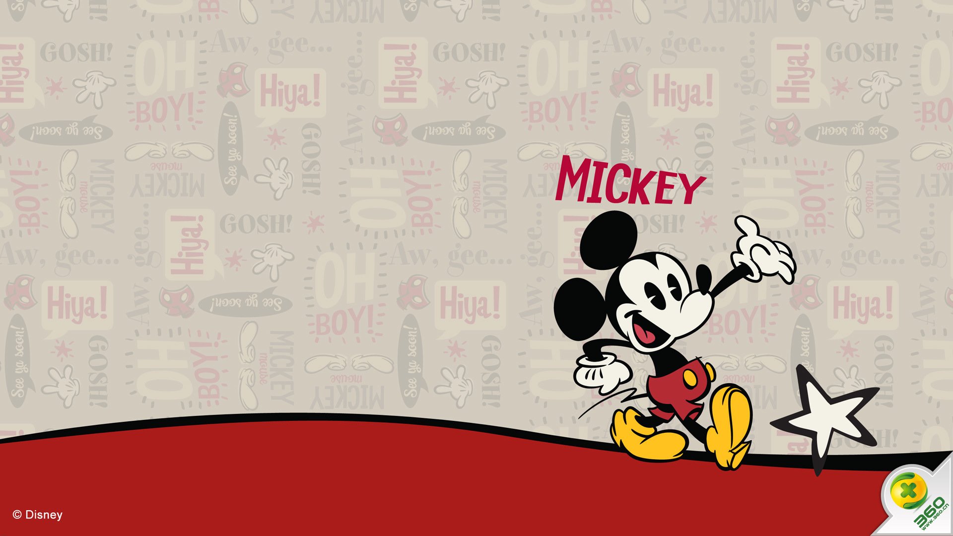 动漫卡通,手绘,动画,迪士尼米奇,儿童桌面专用