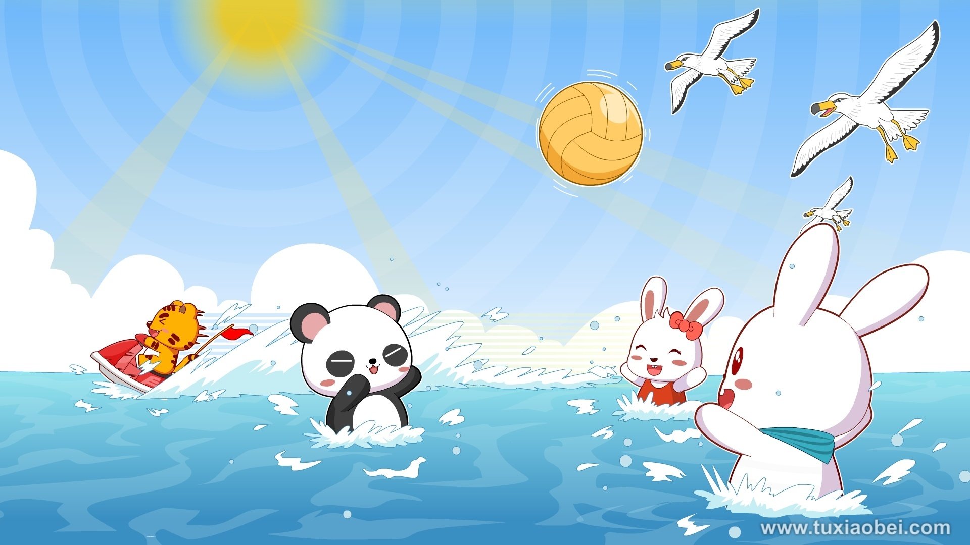 动漫,手绘,动画,漫画,儿童桌面专用,兔小贝1月,兔小贝