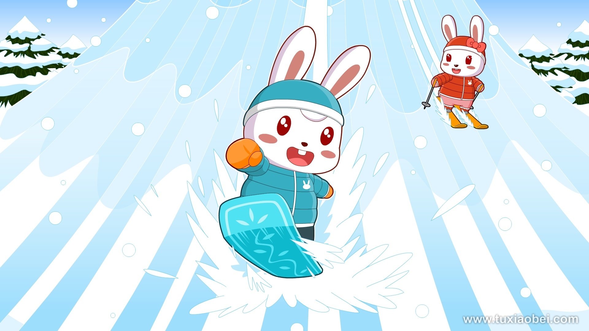 动漫,手绘,动画,漫画,儿童桌面专用,兔小贝1月,兔小贝