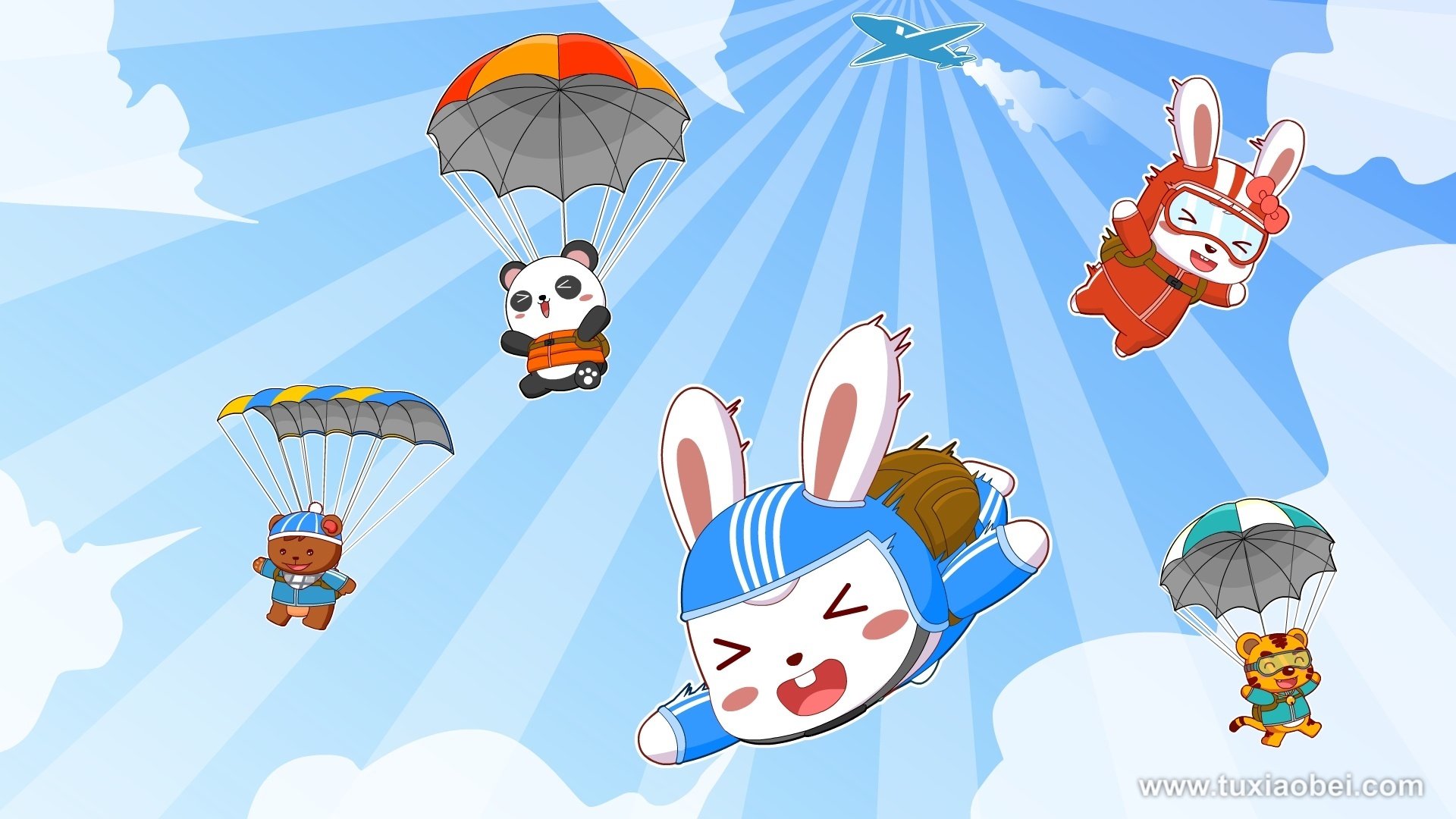 动漫,手绘,动画,漫画,儿童桌面专用,兔小贝1月,兔小贝