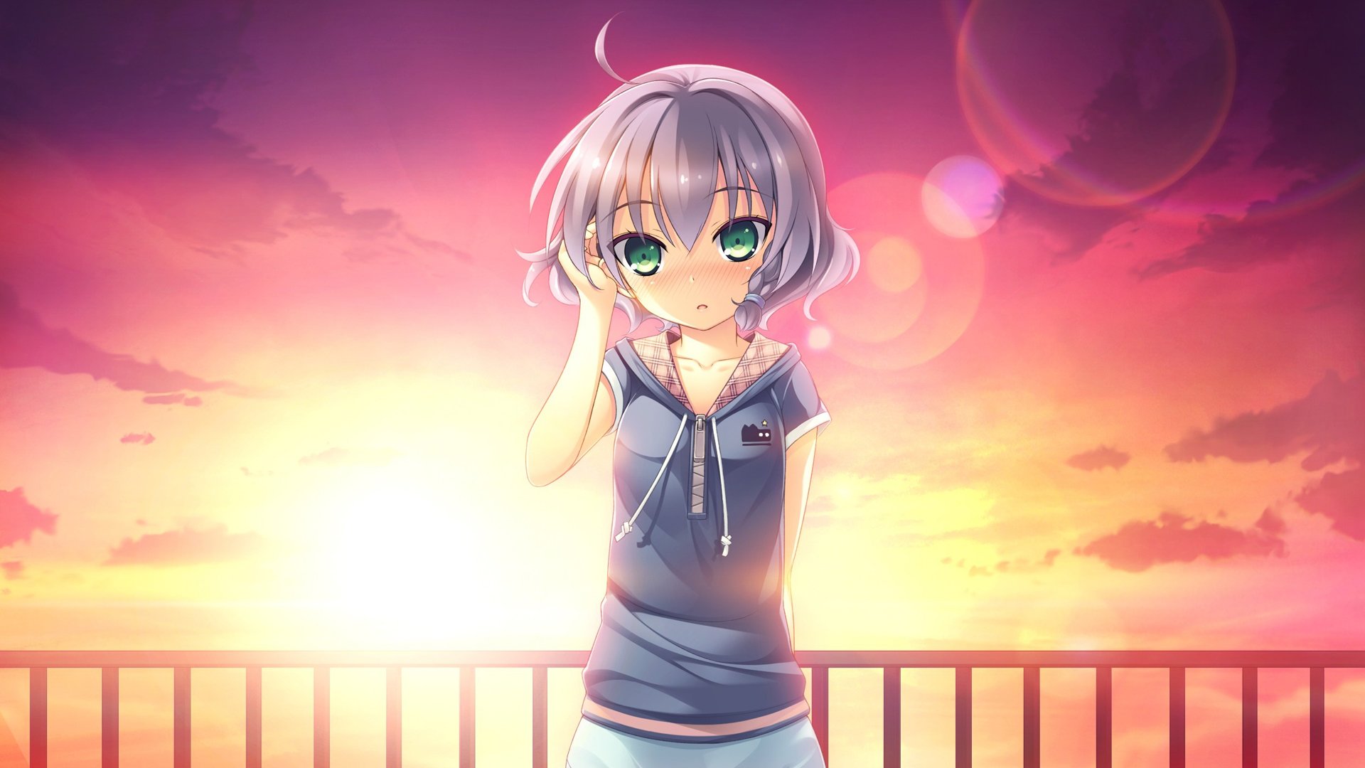 动漫,耳机,少女,插画,儿童桌面专用