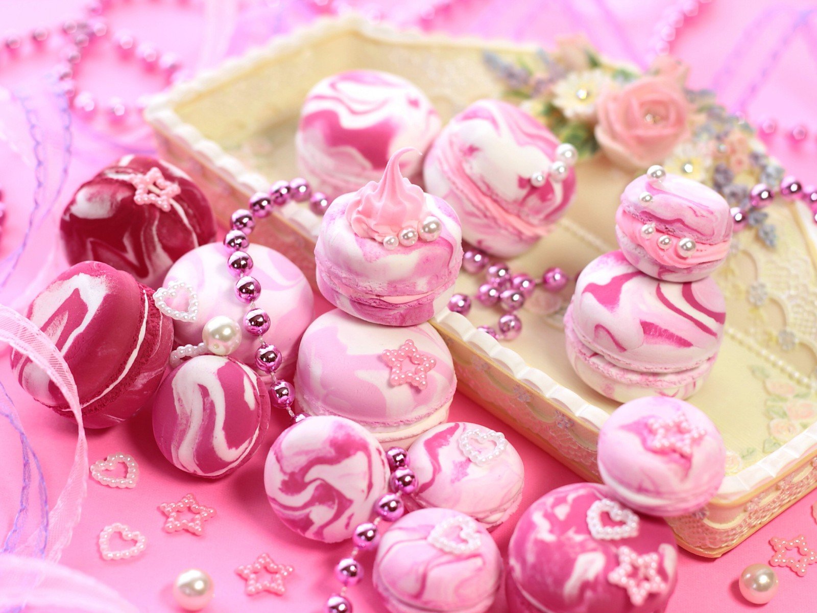 美食,清新,食物,甜点,糕点,吃货,马卡龙,粉色