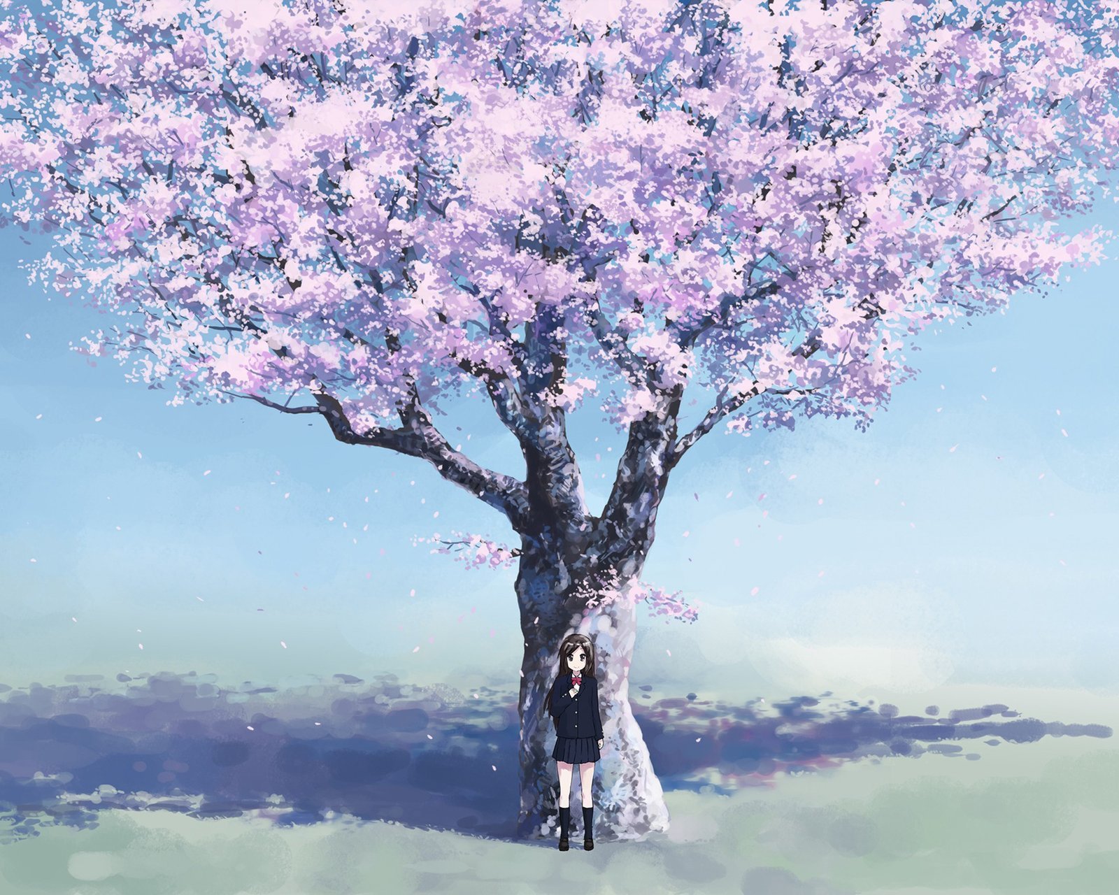 动漫卡通,手绘,树,樱花