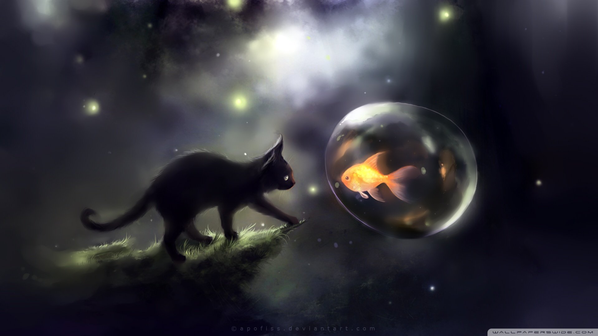 炫酷,特效,视觉艺术,设计,水彩,趣味猫