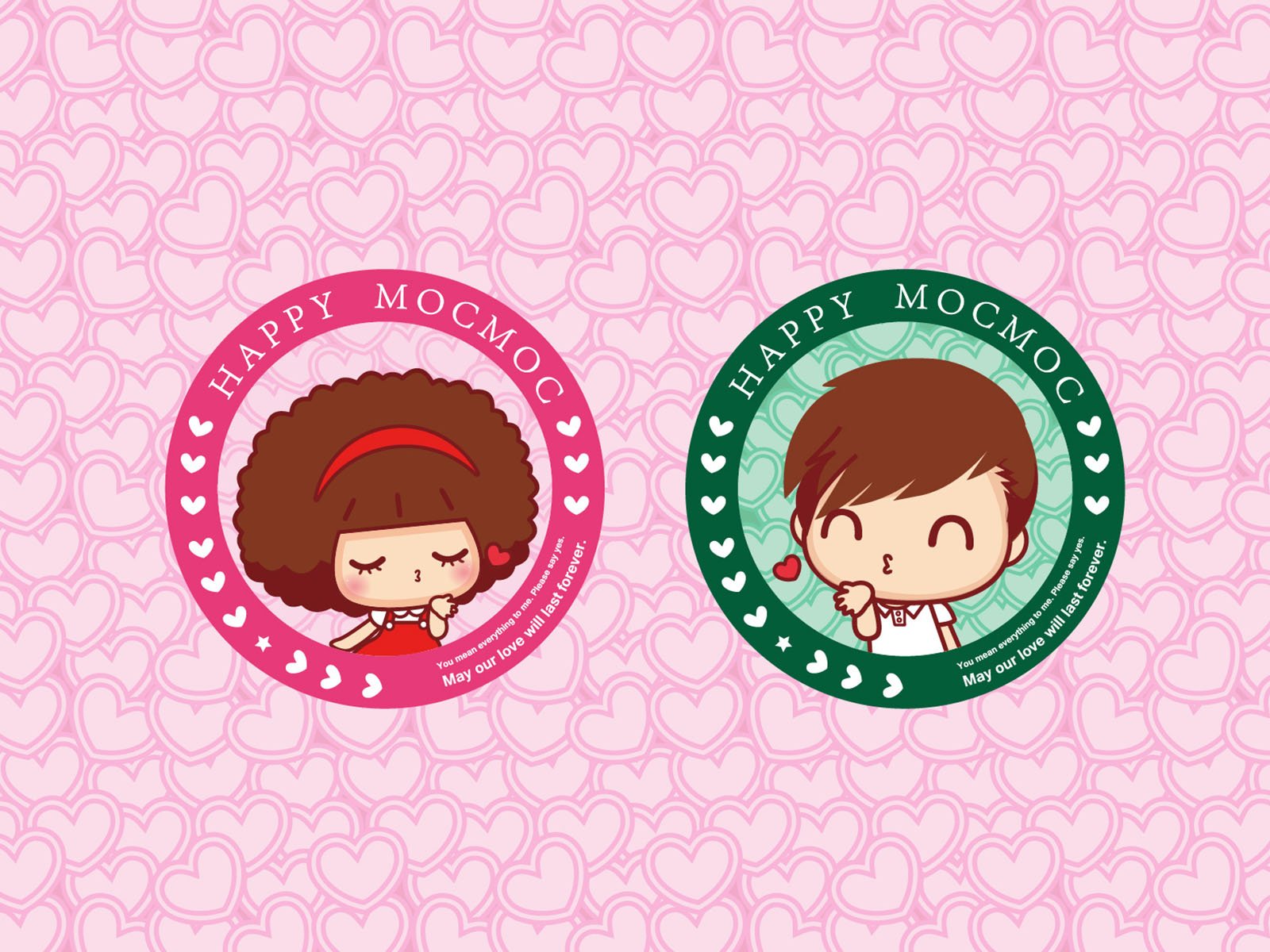 动漫,卡通,手绘,摩丝摩丝,可爱,mocmoc,萌,情侣,爱情