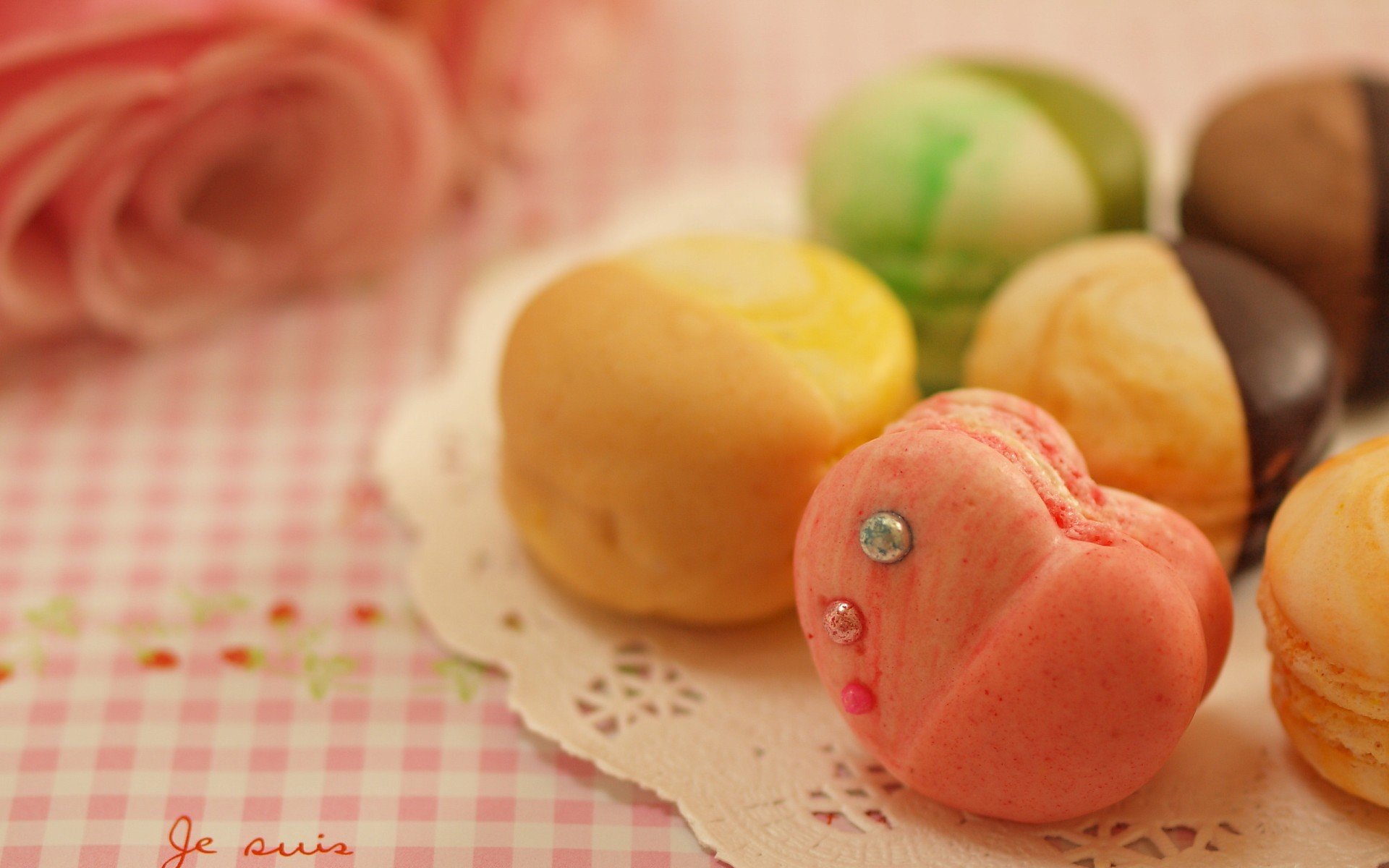 美食,清新,食物,甜点,糕点,吃货,马卡龙,心