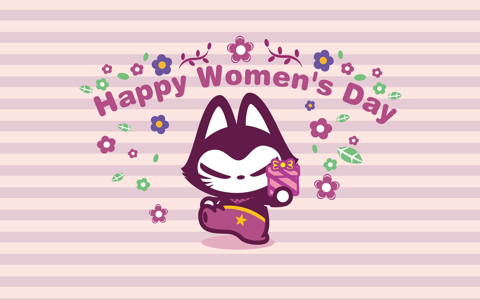拽猫,动漫,卡通,手绘,可爱,38妇女节,女生节,三八节