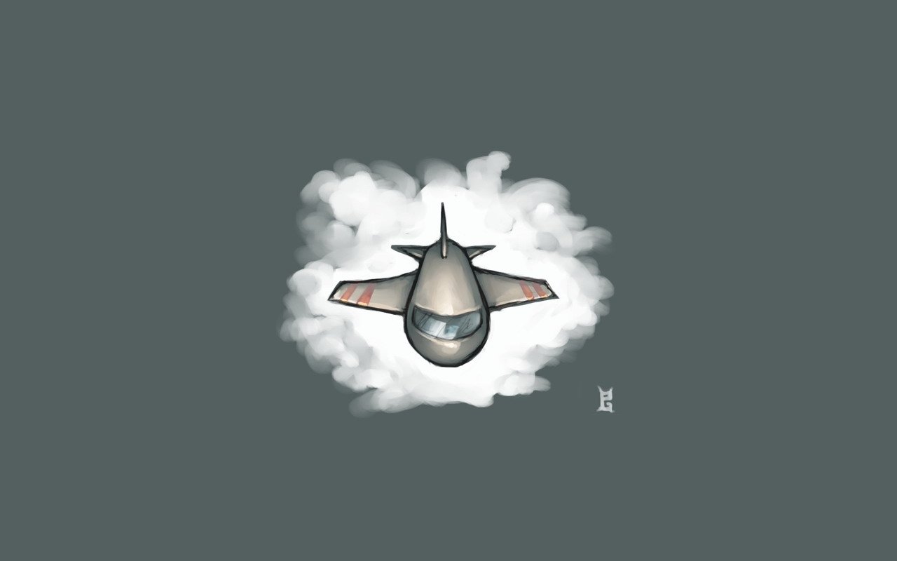 动漫卡通,手绘,飞机,简约