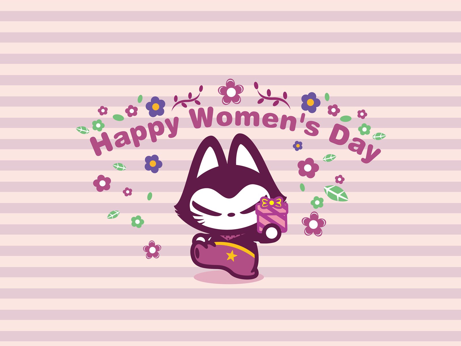 拽猫,动漫,卡通,手绘,可爱,38妇女节,女生节,三八节