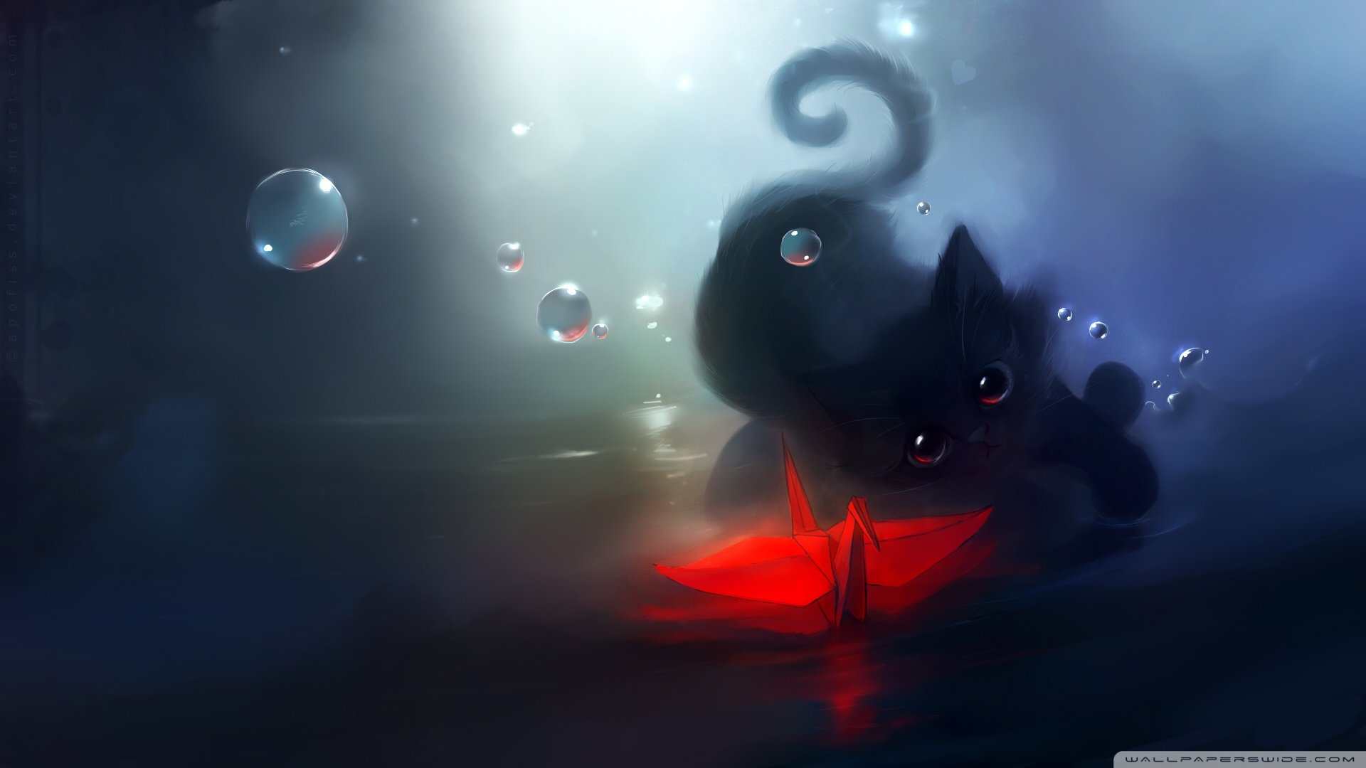 炫酷,特效,视觉艺术,设计,水彩,趣味猫