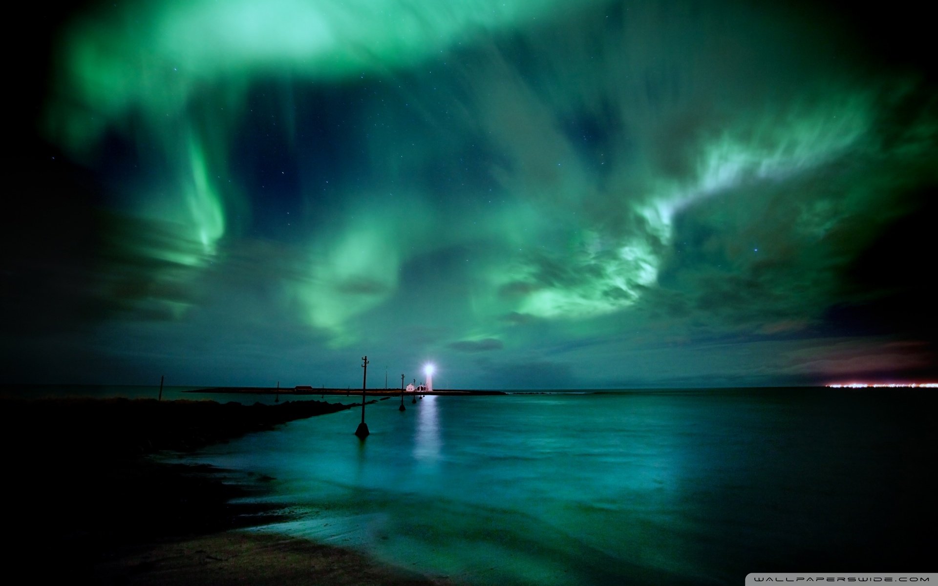 大自然,神奇,奇迹,极光,绚丽,意境,绿色,世界尽头的绚烂之美