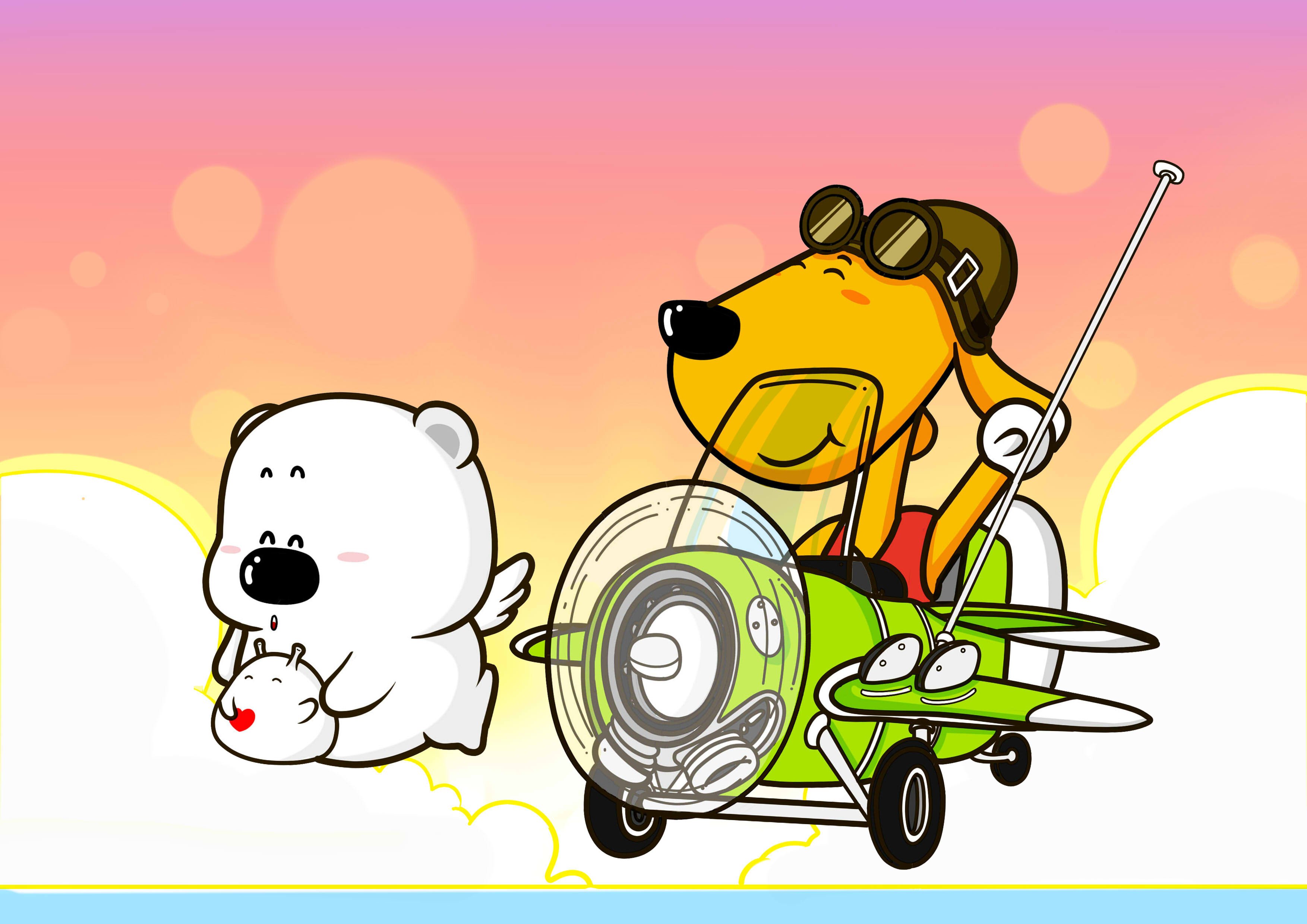 动漫卡通,小囧熊,手绘