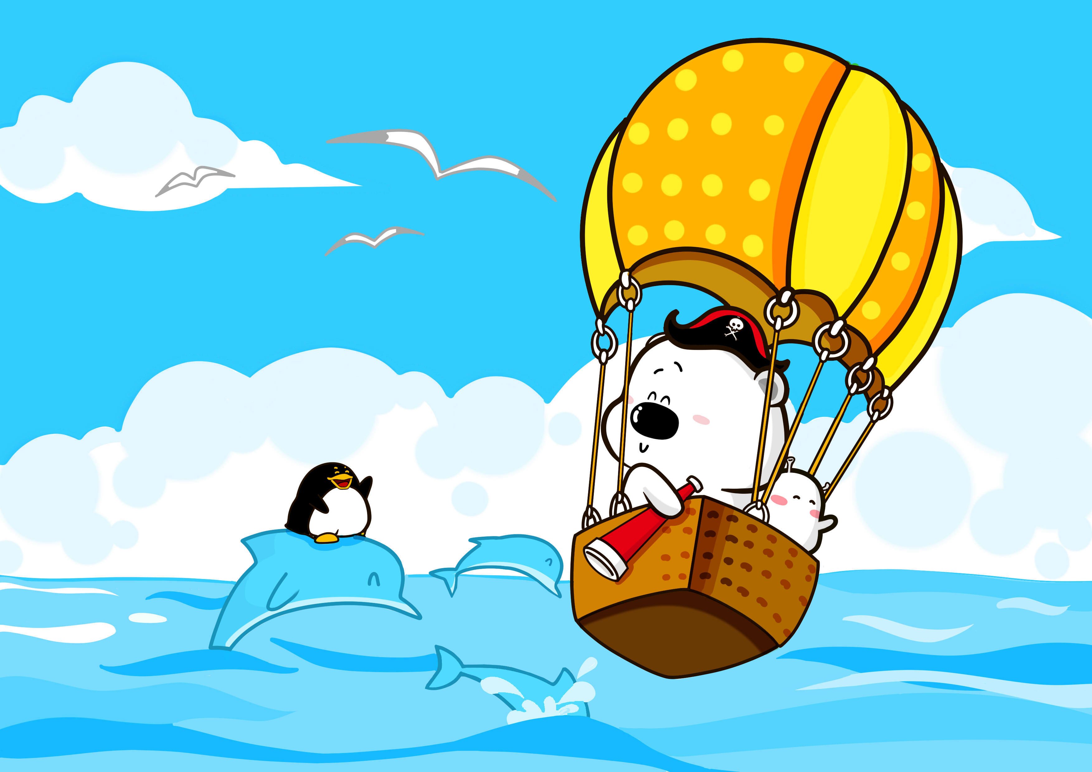 动漫卡通,小囧熊,手绘