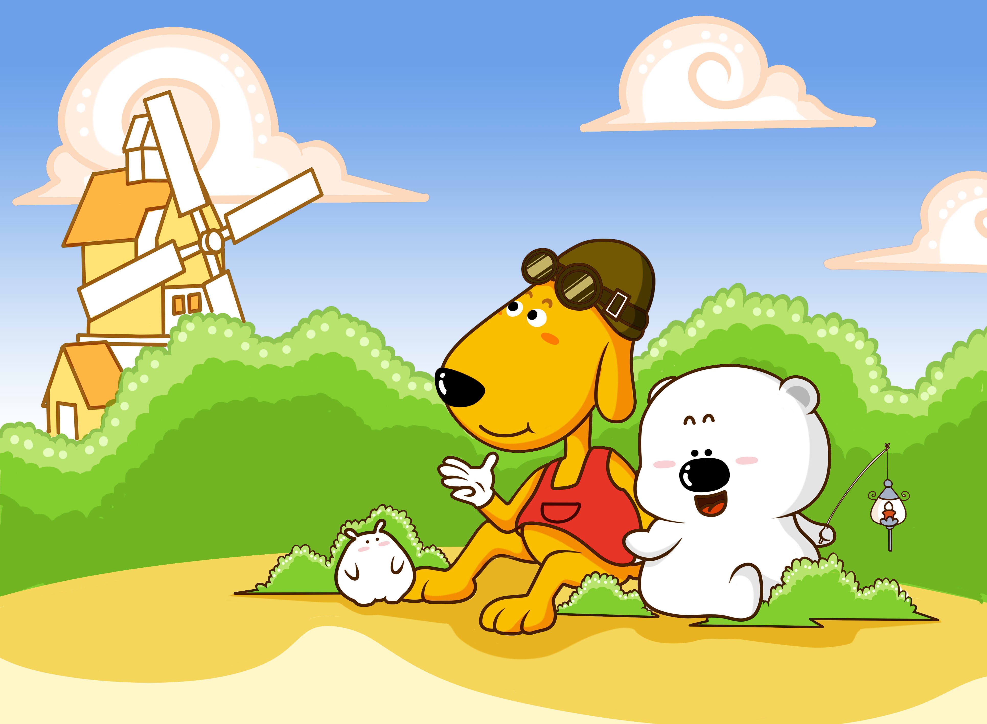 动漫卡通,小囧熊,手绘