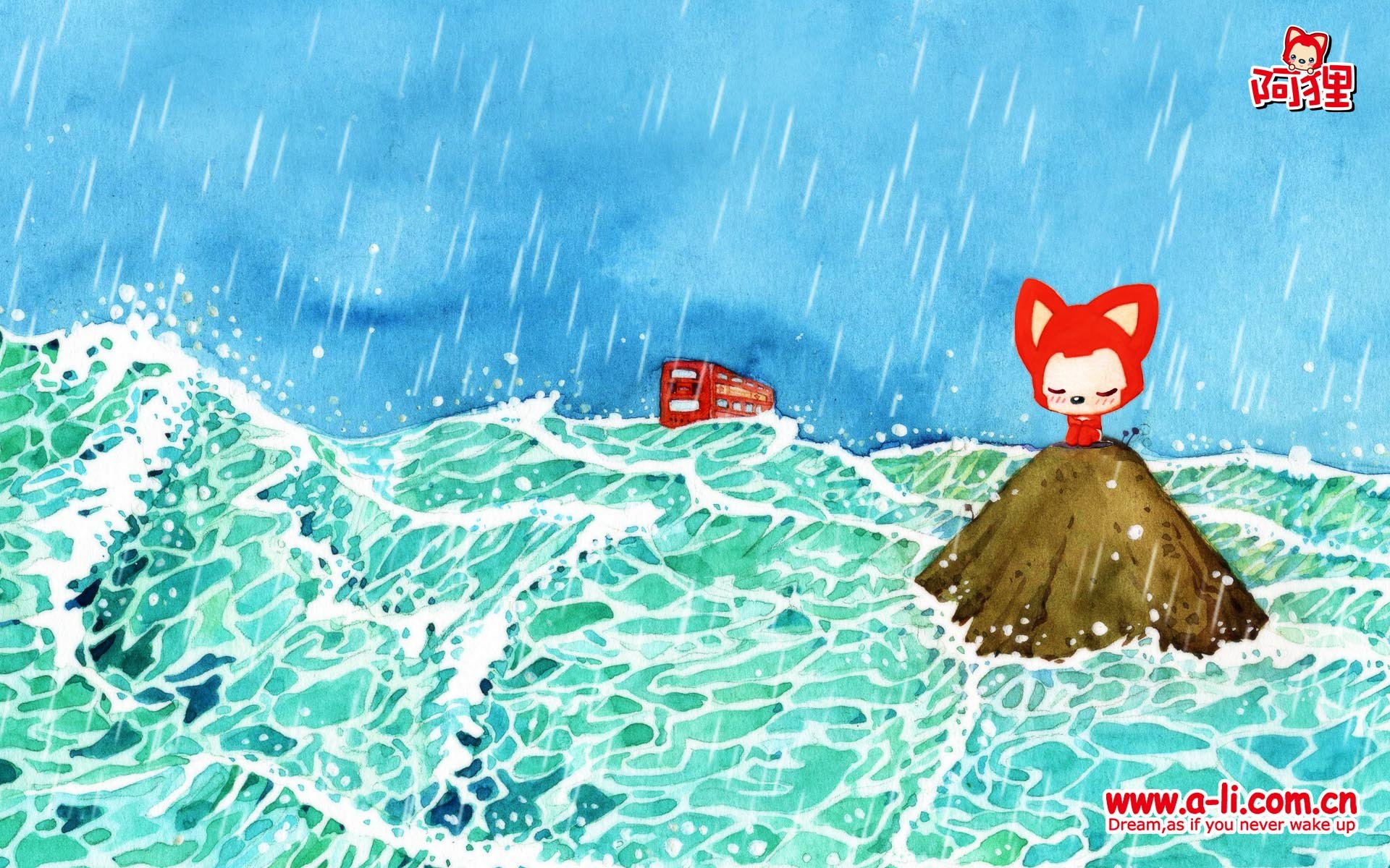 动漫,卡通,手绘,阿狸,狐狸