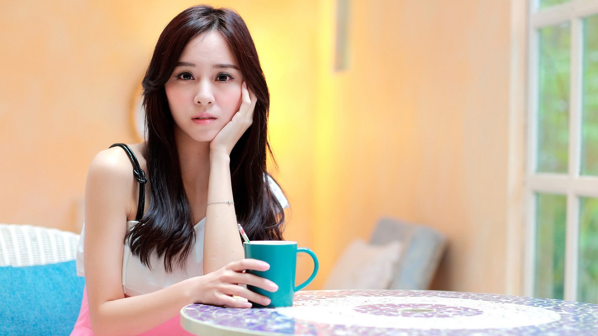 美女,清纯佳人,青春,温暖,安静,清新