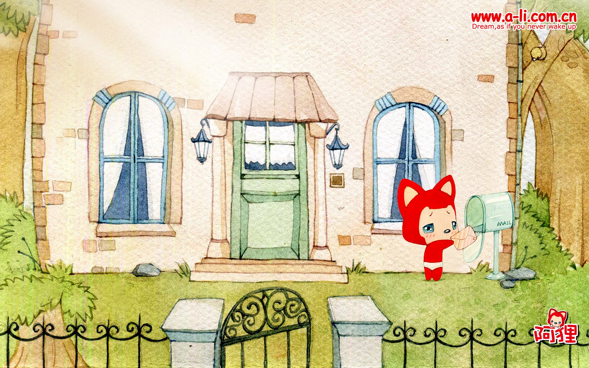 动漫,卡通,手绘,阿狸,狐狸