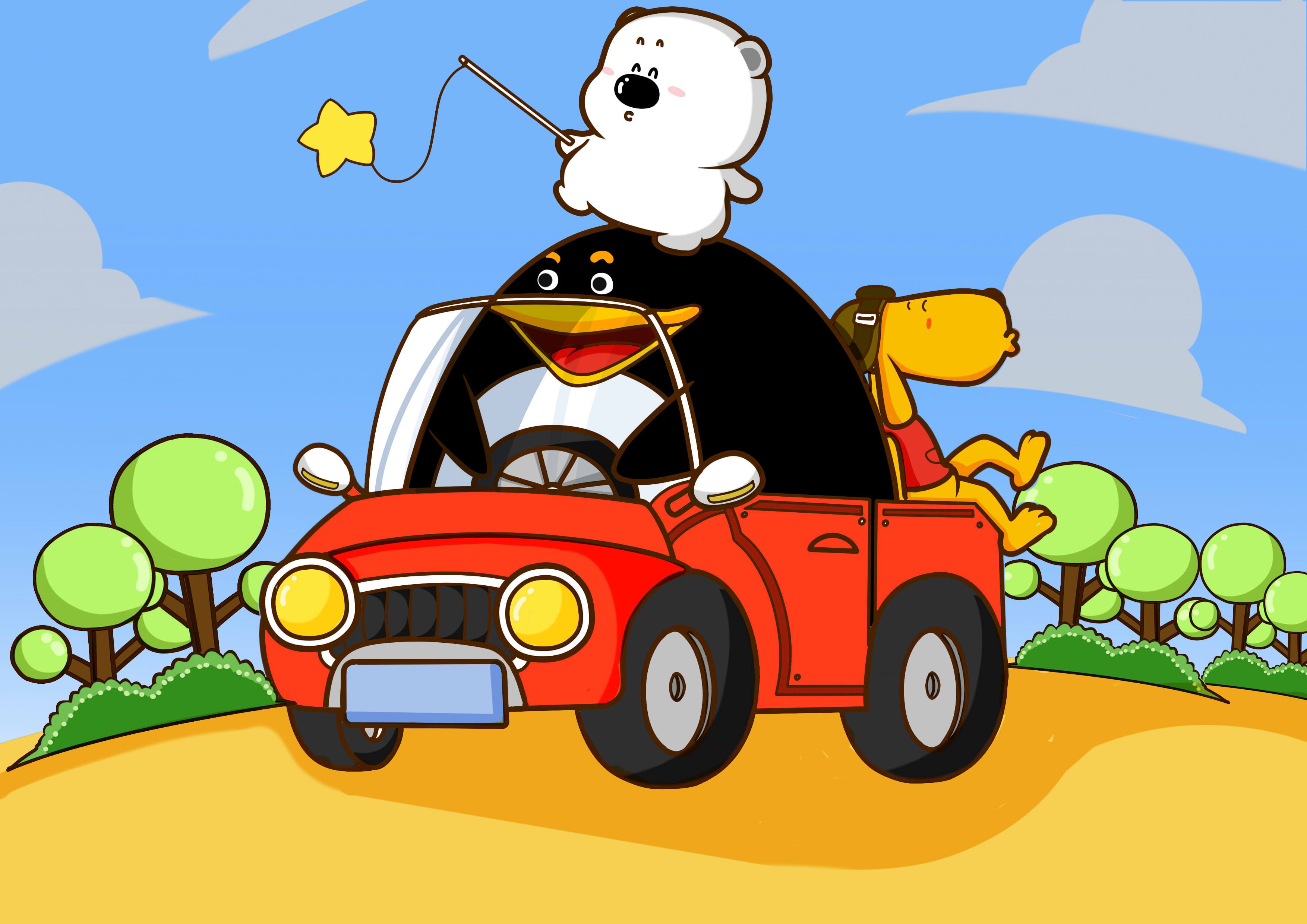 动漫卡通,小囧熊,手绘