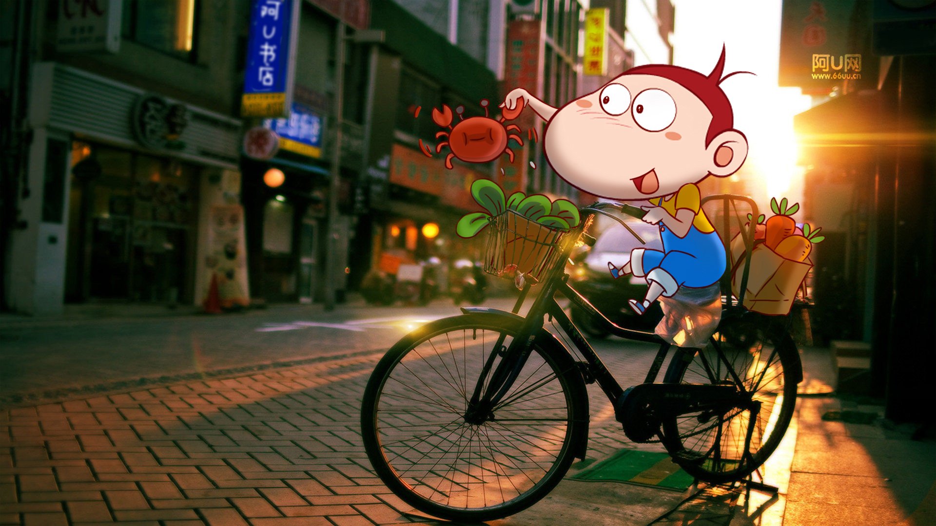 动漫卡通,手绘,阿U,阿U的旅行日记