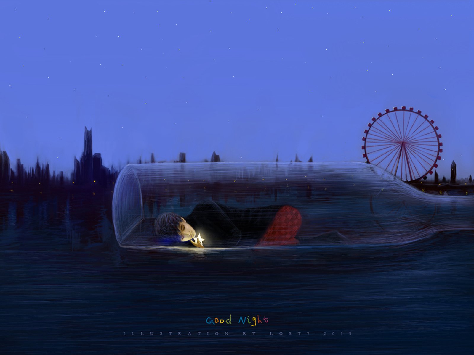 睡觉,晚安,把世界忘掉,安静,温馨,月亮,夜晚,星星,梦乡,睡梦