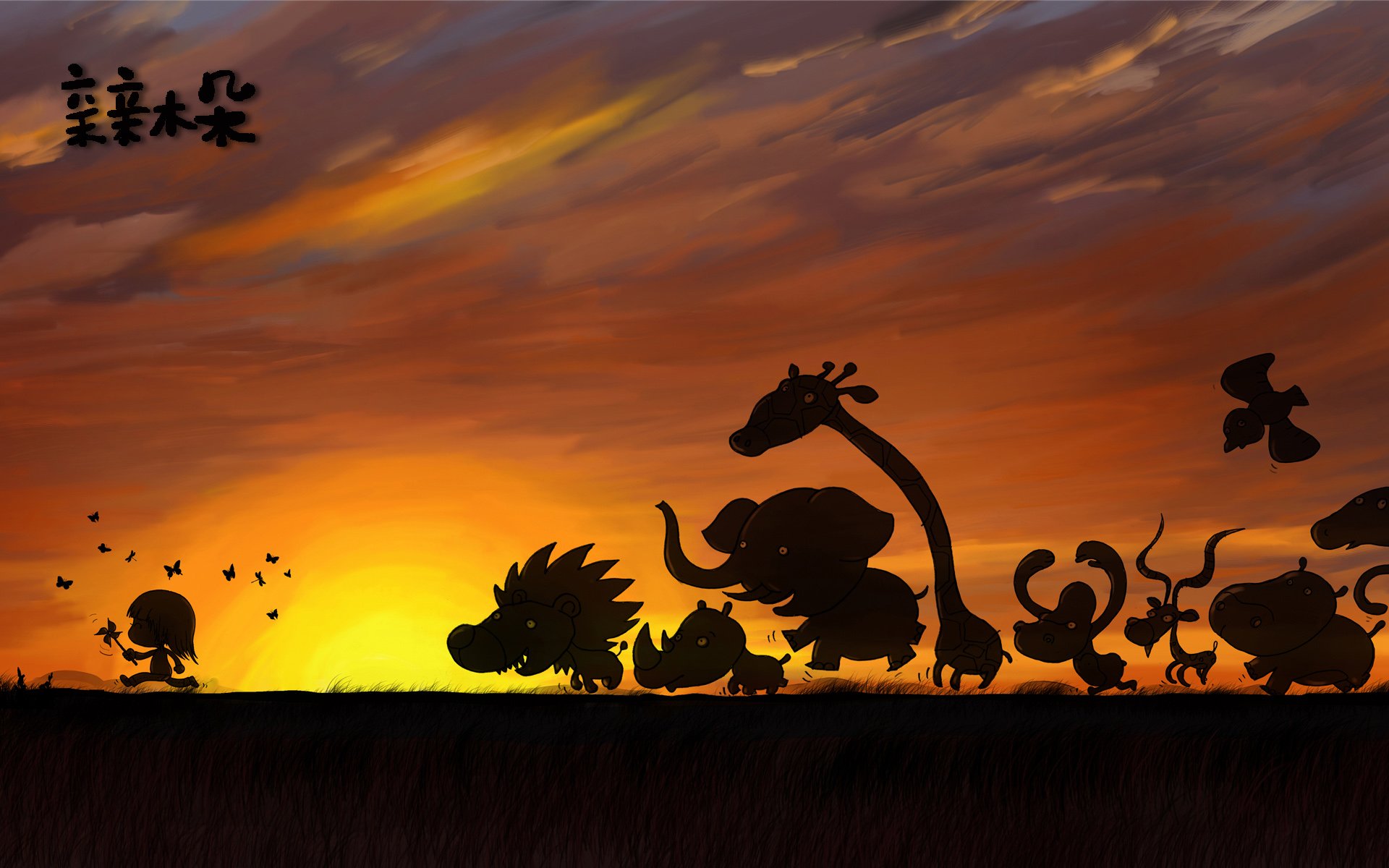 动漫,卡通,手绘,女孩,可爱,萌,治愈,木朵,亲亲木朵,调皮,俏皮