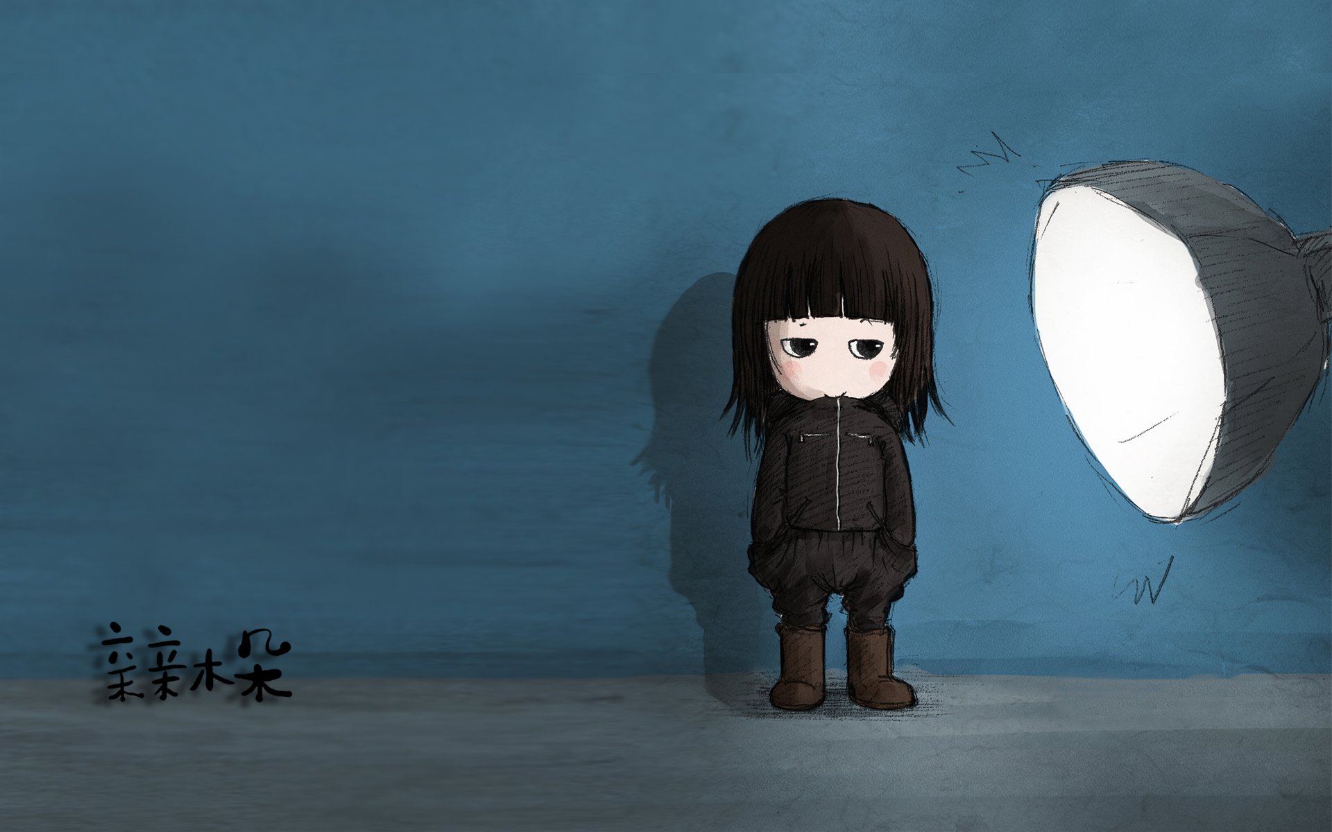 动漫,卡通,手绘,女孩,可爱,萌,治愈,木朵,亲亲木朵,调皮,俏皮