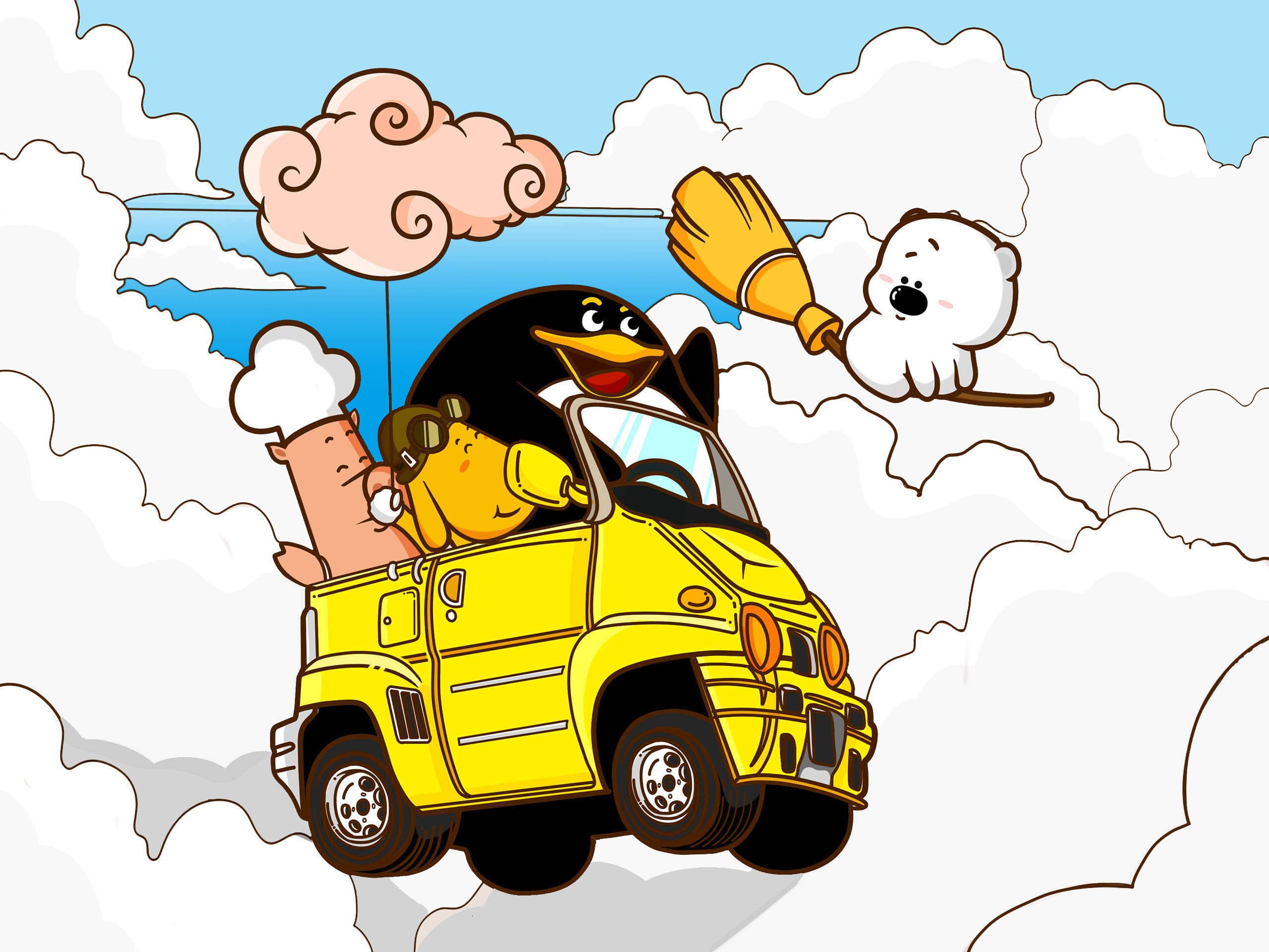 动漫卡通,小囧熊,手绘