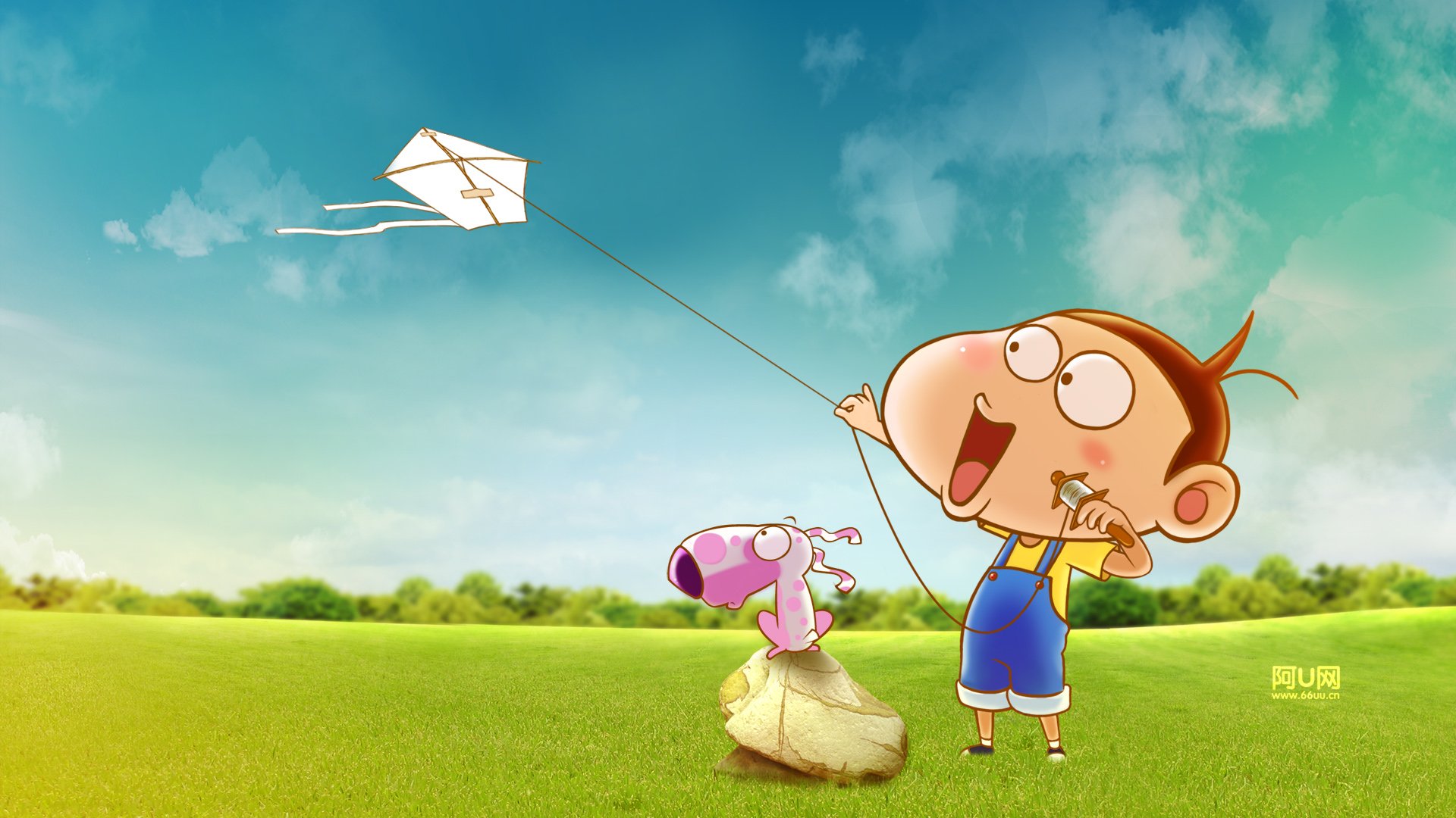 动漫卡通,手绘,阿U,阿U的旅行日记