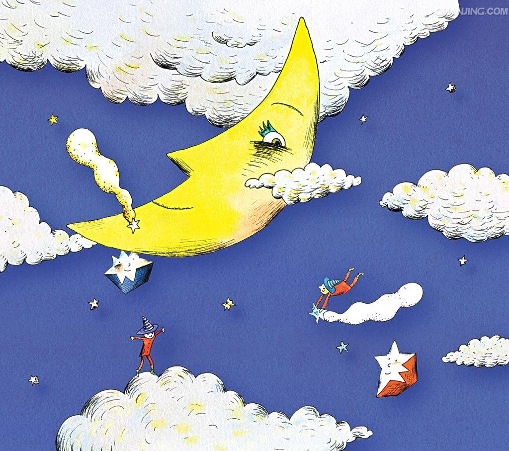 睡觉,晚安,把世界忘掉,安静,温馨,月亮,夜晚,星星,梦乡,睡梦