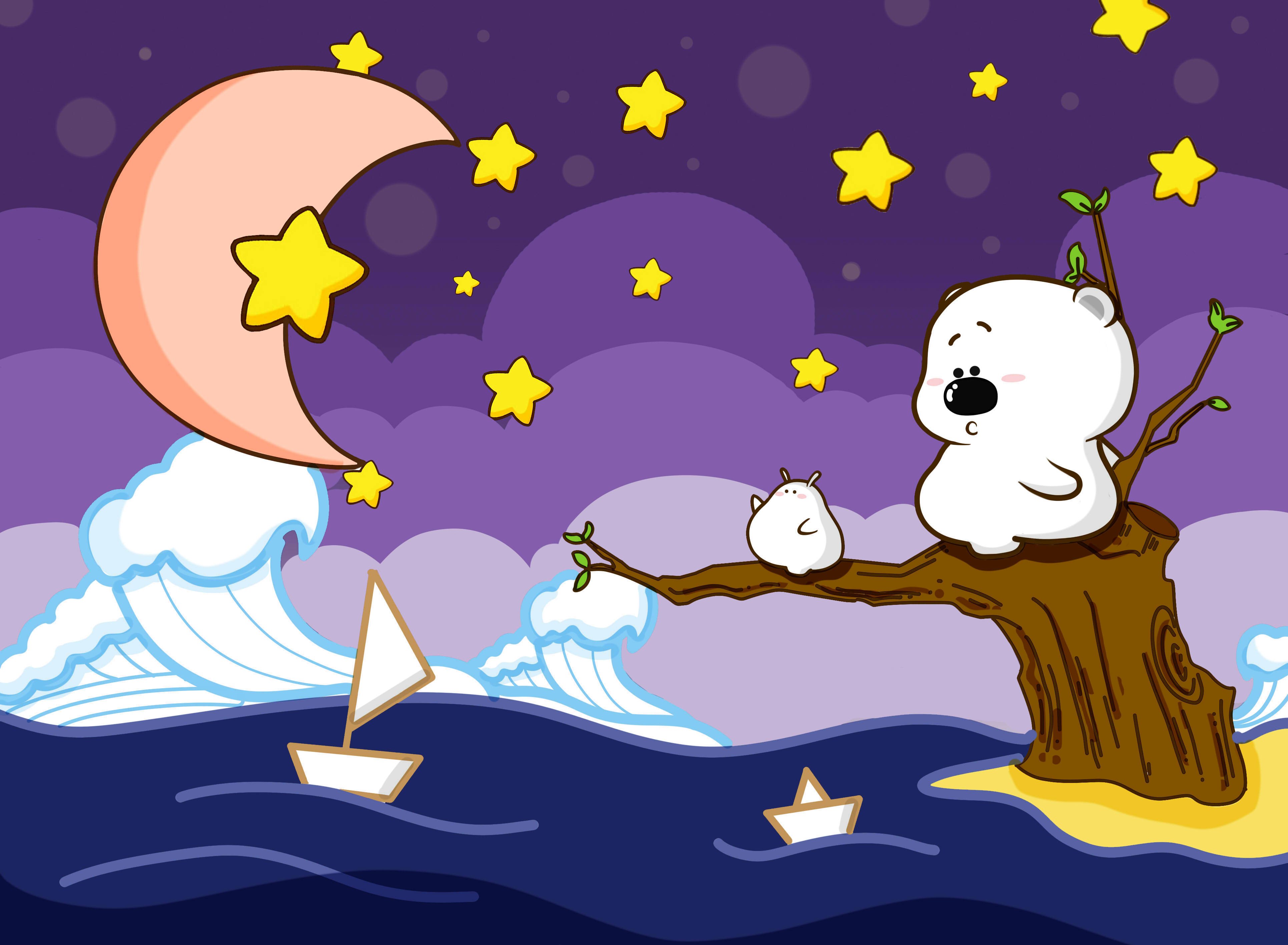 动漫卡通,小囧熊,手绘