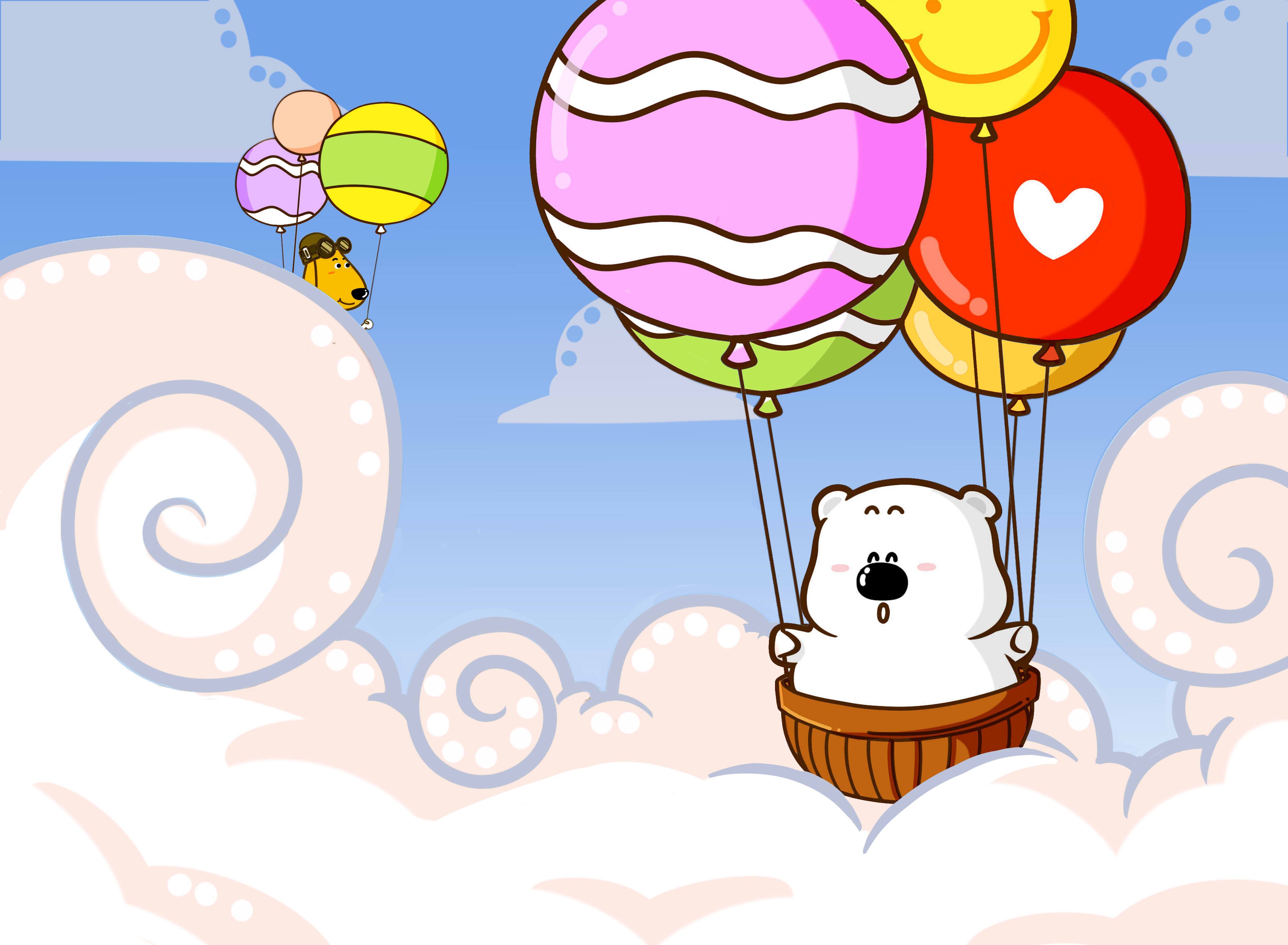 动漫卡通,小囧熊,手绘