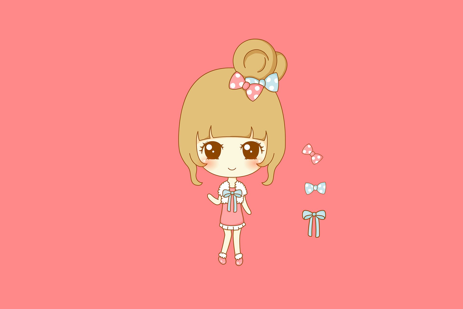 鬼鬼,鬼小妞,可爱,手绘,卡通,女孩,清新