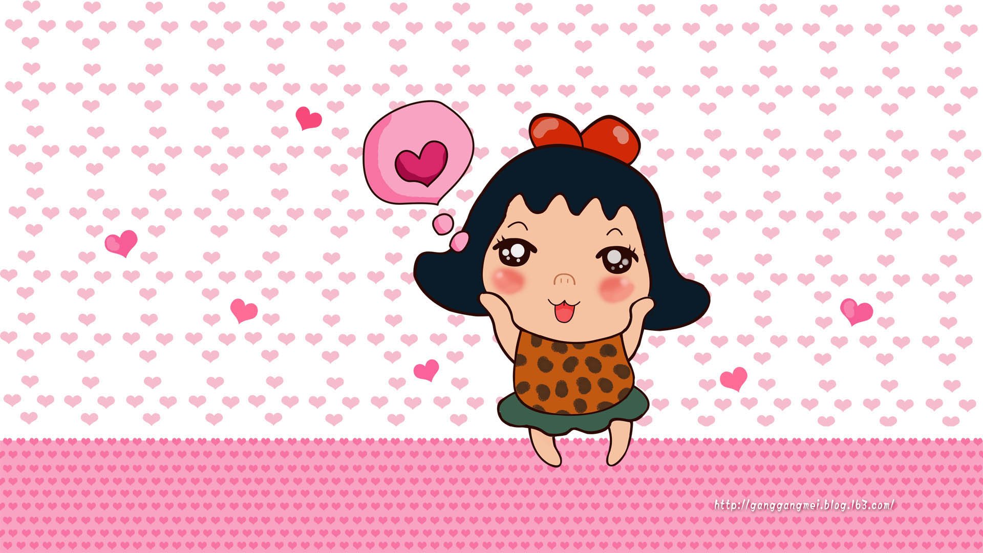 卡通,手绘,女孩,岗岗妹