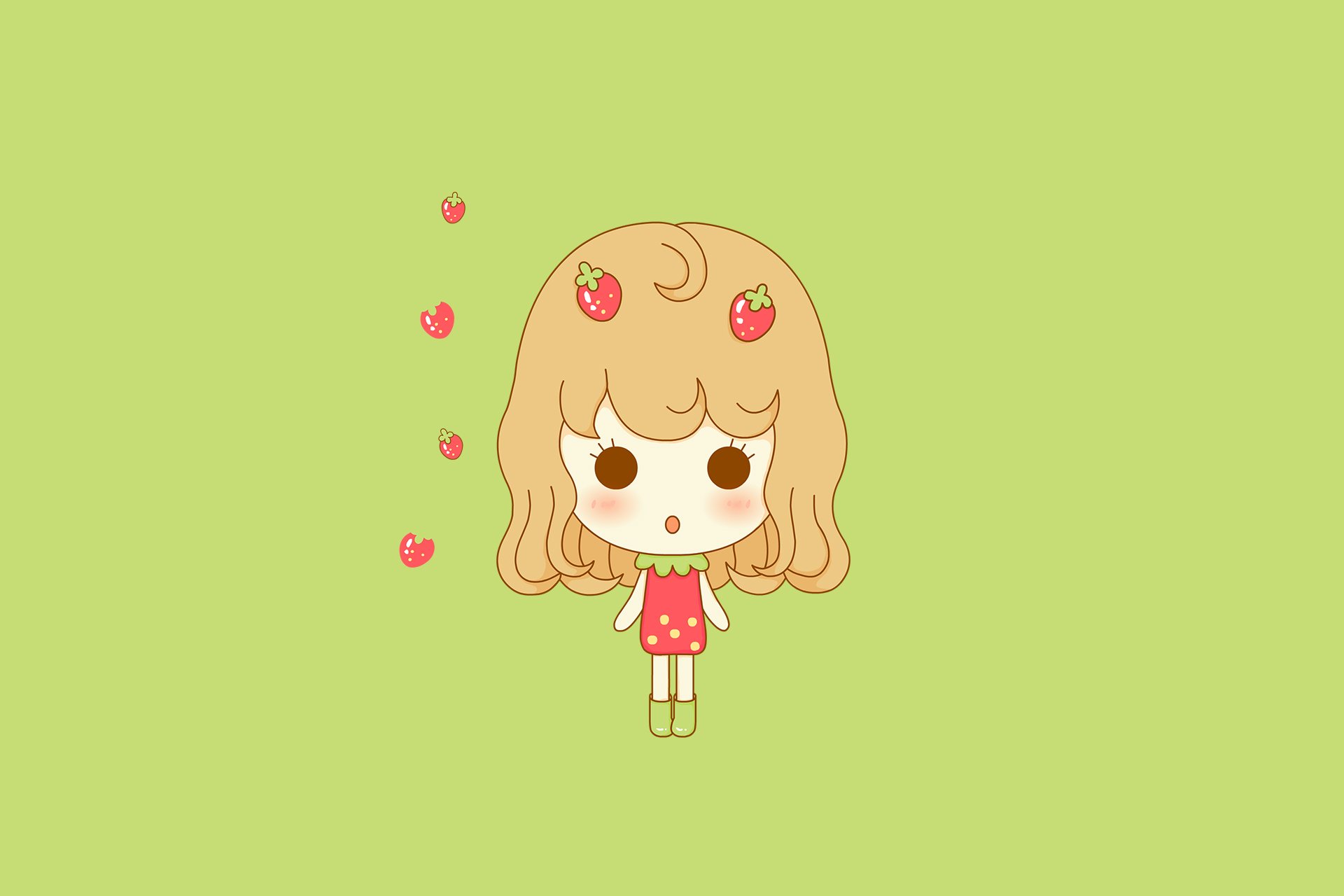 鬼鬼,鬼小妞,可爱,手绘,卡通,女孩,清新