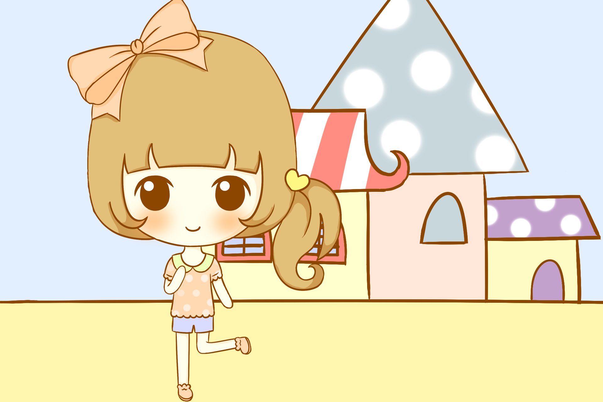 鬼鬼,鬼小妞,可爱,手绘,卡通,女孩,清新