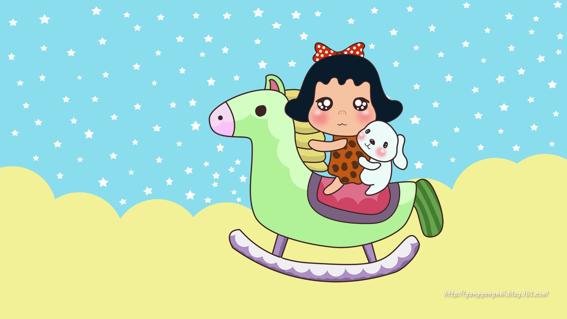 卡通,手绘,女孩,岗岗妹