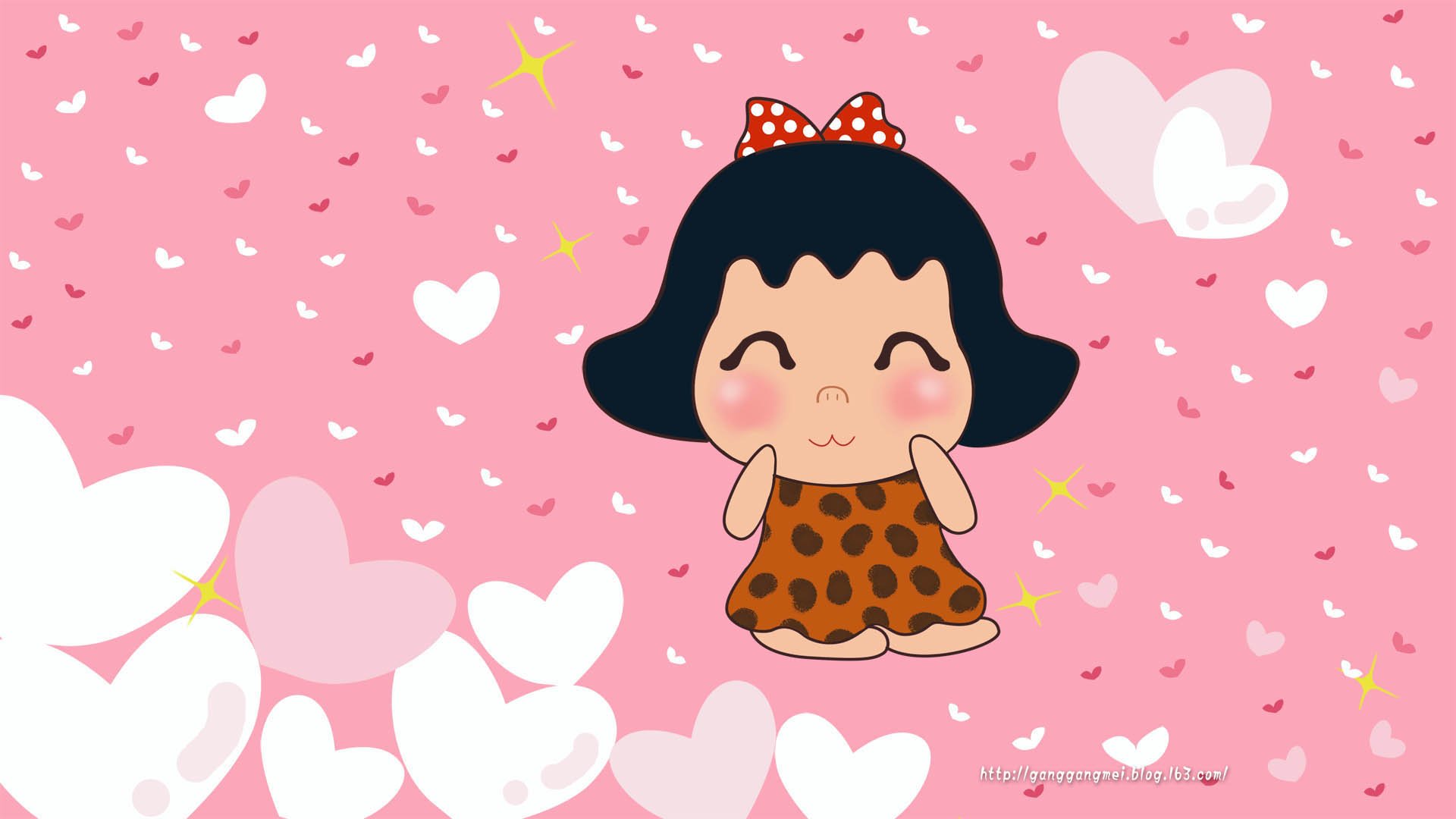 卡通,手绘,女孩,岗岗妹