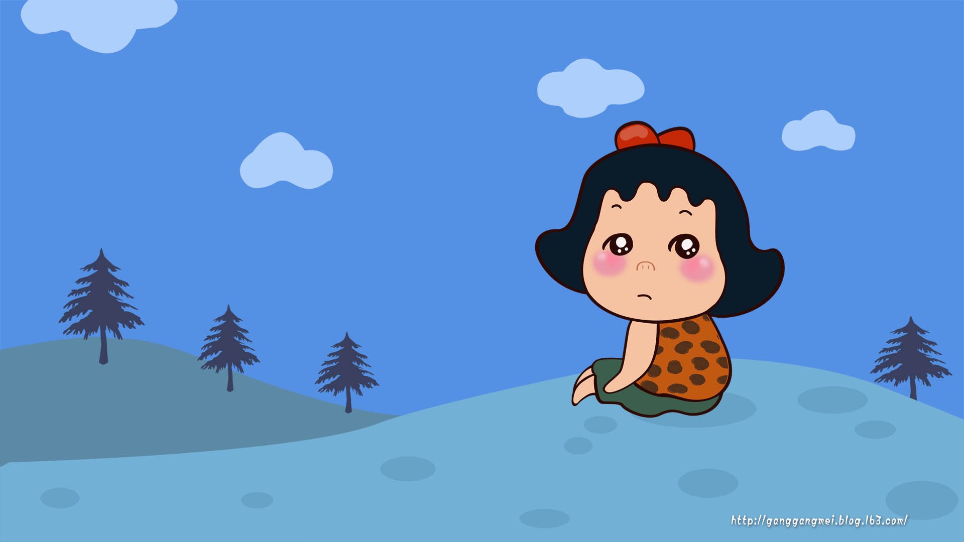 卡通,手绘,女孩,岗岗妹