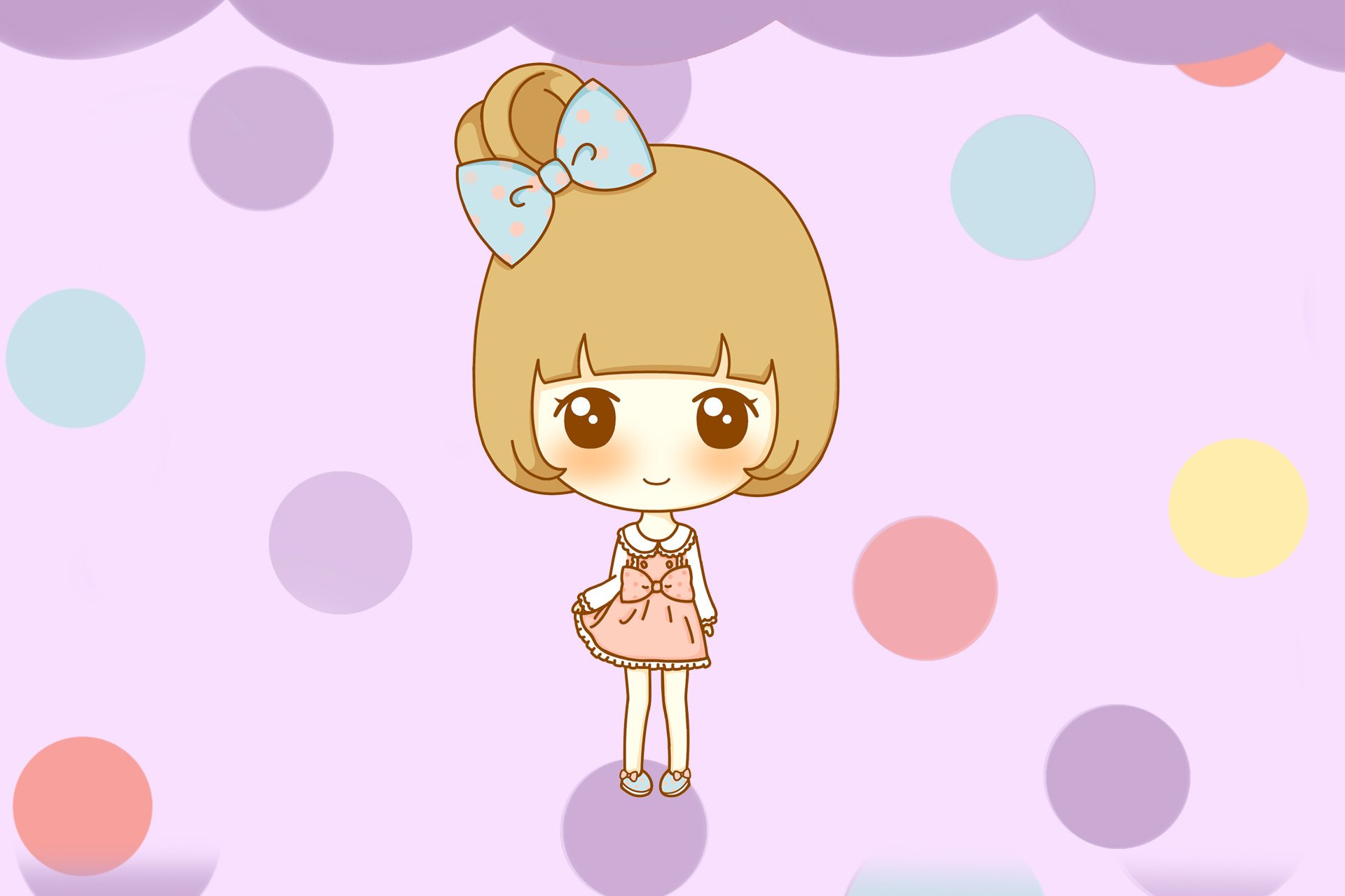 鬼鬼,鬼小妞,可爱,手绘,卡通,女孩,清新