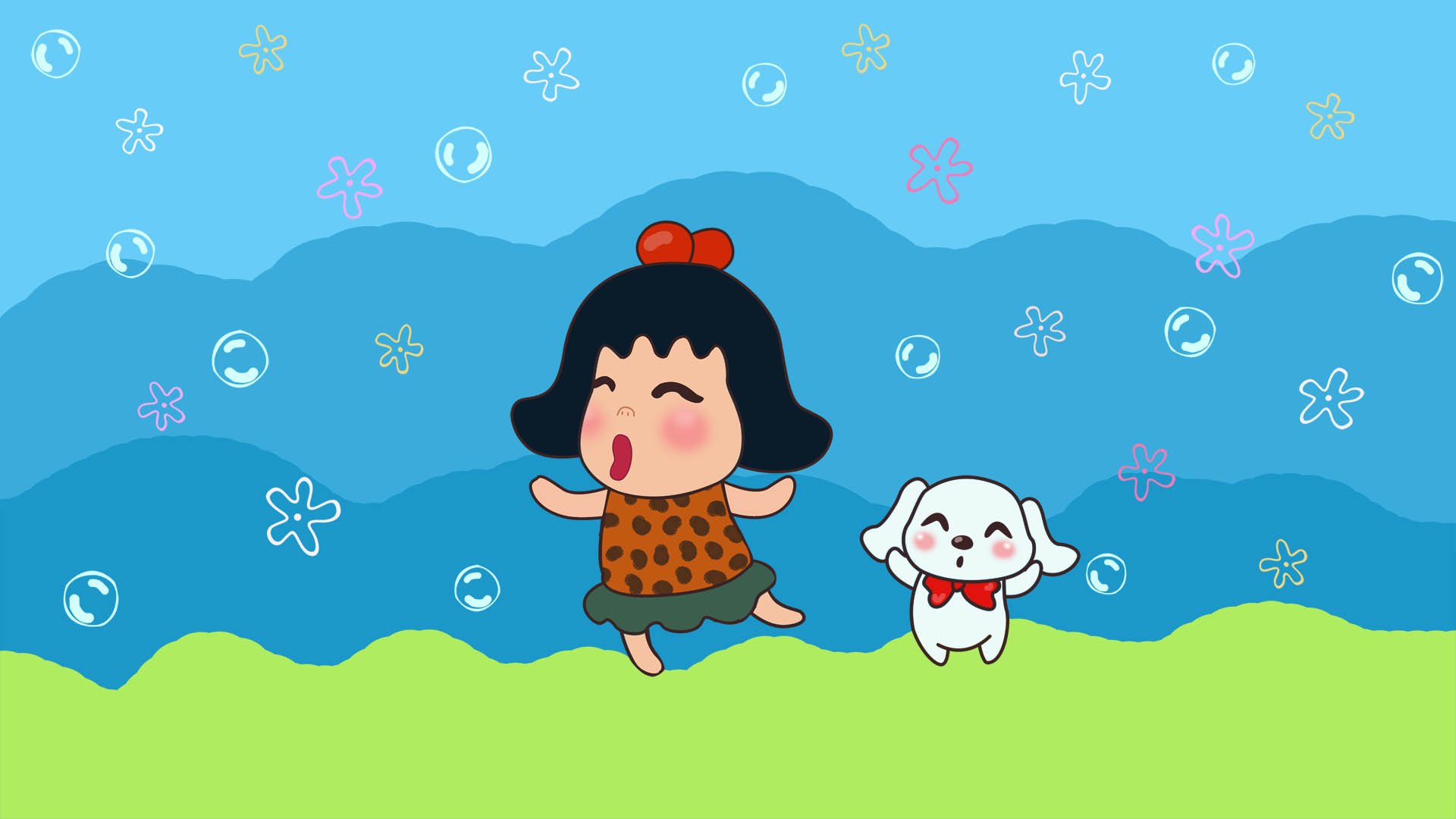 卡通,手绘,女孩,岗岗妹