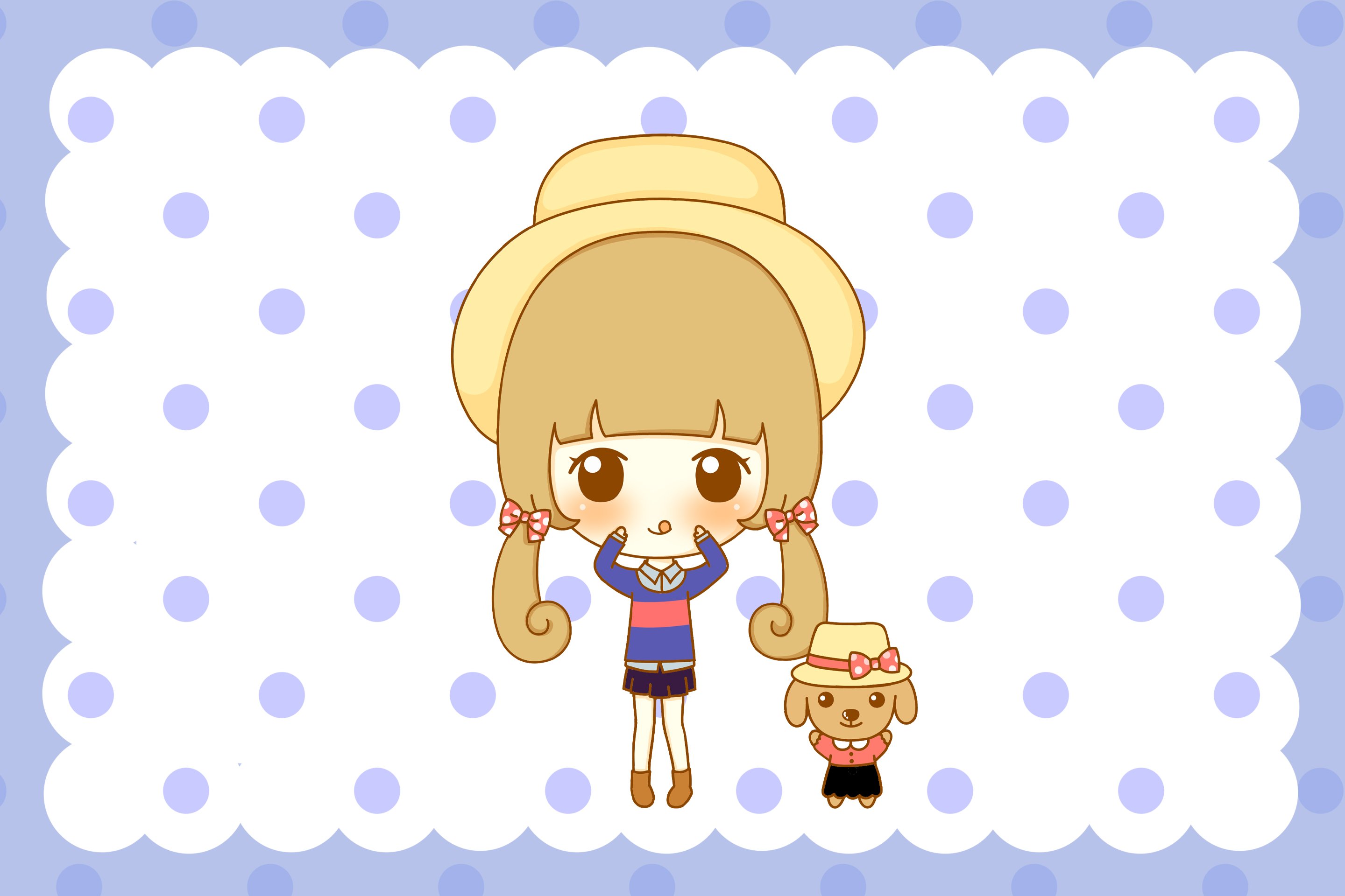 鬼鬼,鬼小妞,可爱,手绘,卡通,女孩,清新