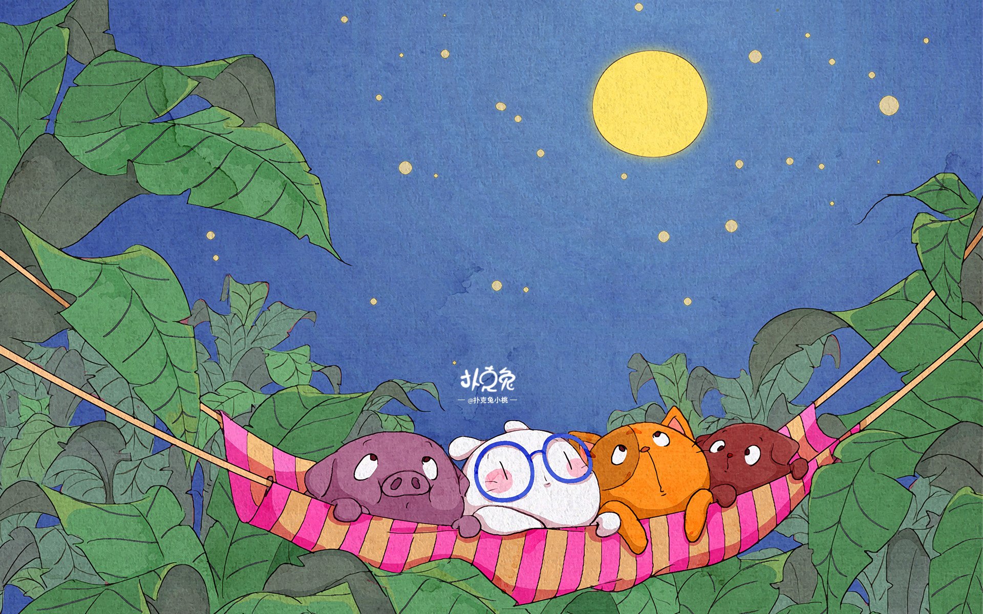 卡通,手绘,扑克兔