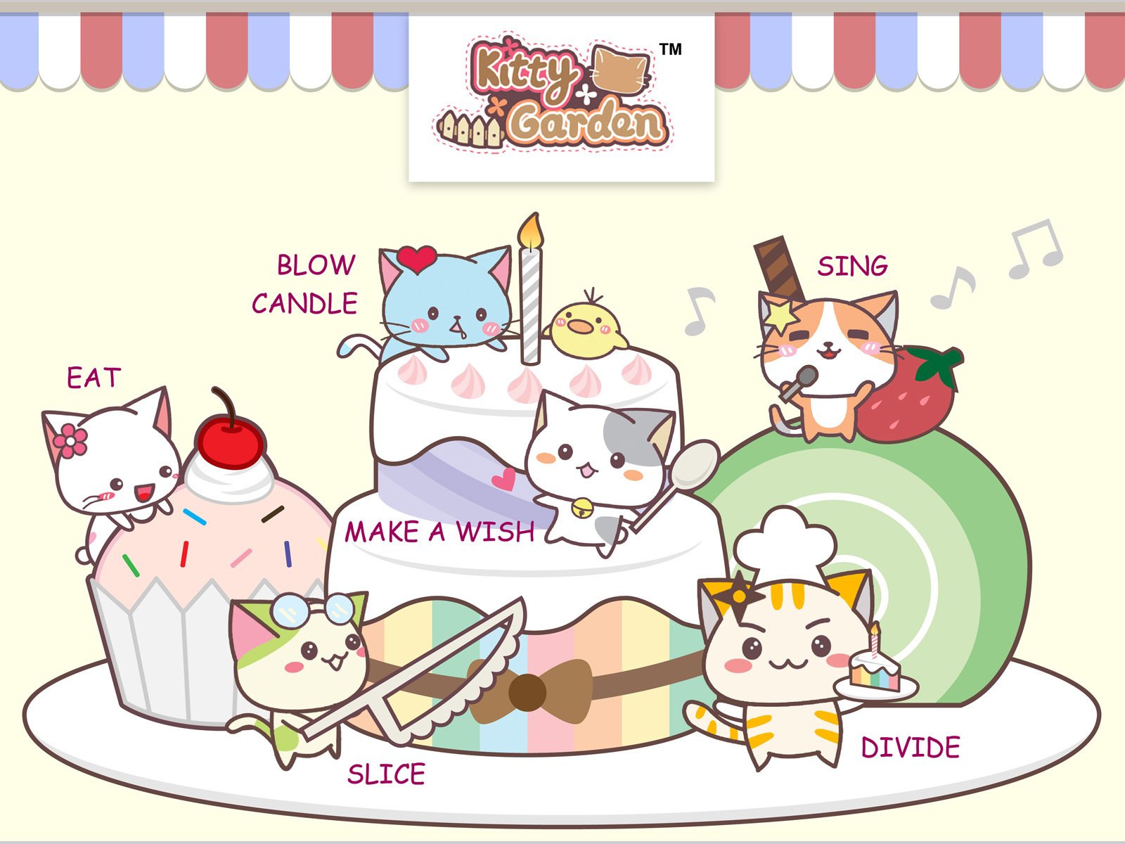 卡通,手绘,可爱,猫咪,KG猫咪乐园,Kitty,Garden,猫咪乐园