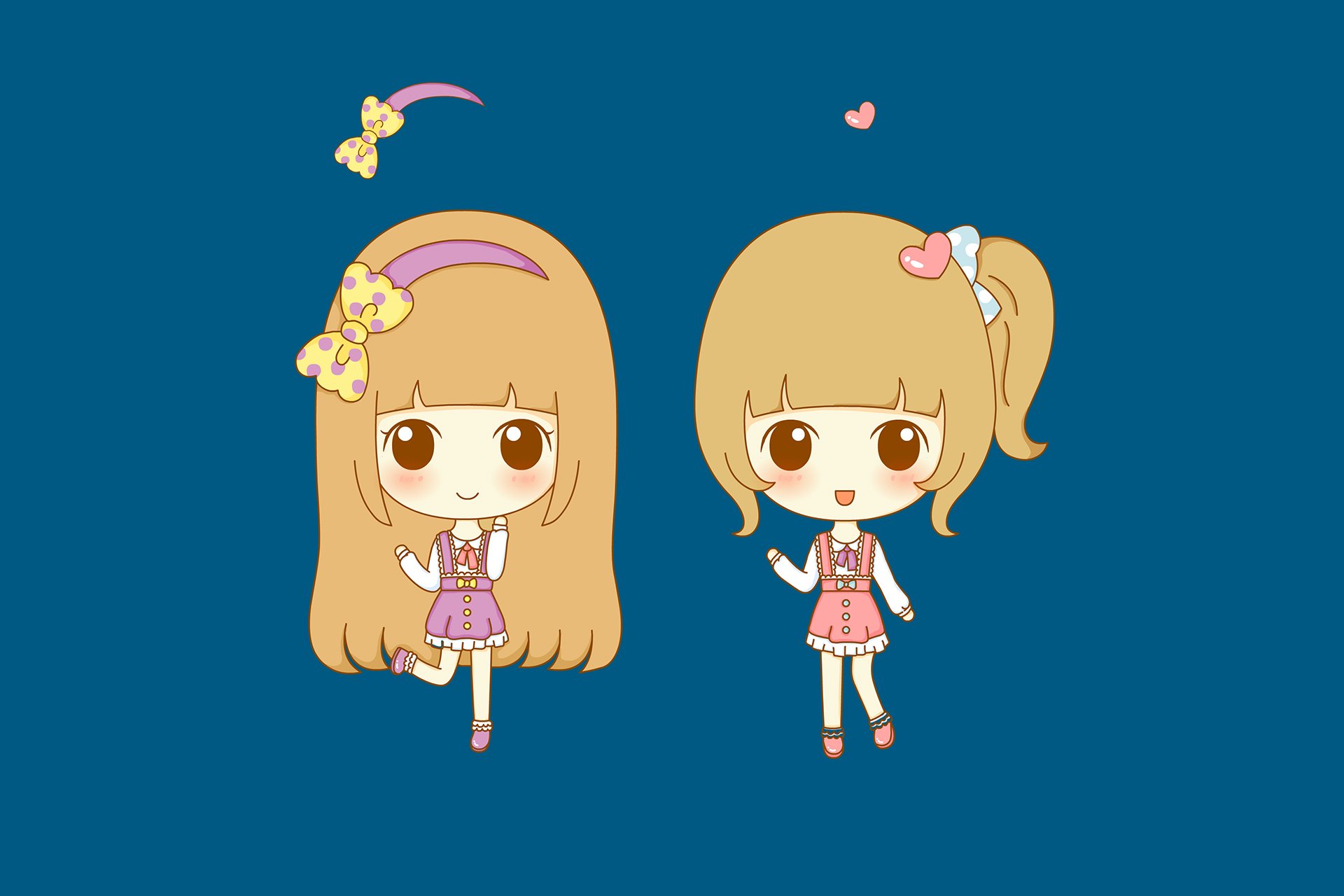 鬼鬼,鬼小妞,可爱,手绘,卡通,女孩,清新